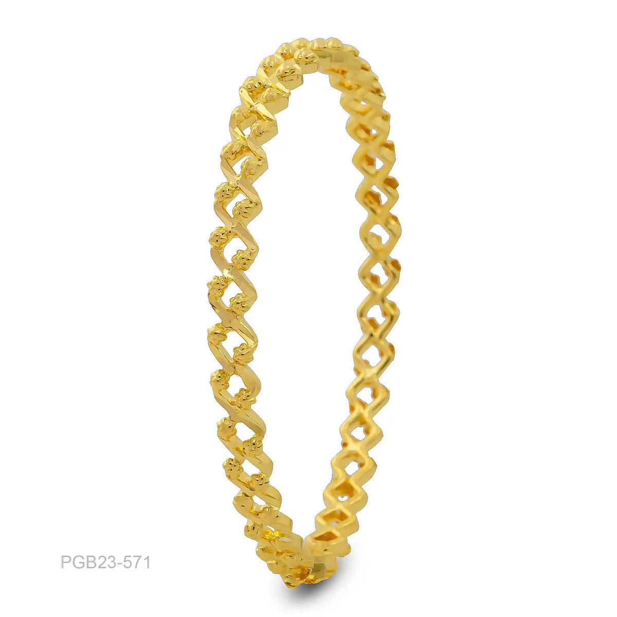 Zigzag Openwork Bangle Gold Layered