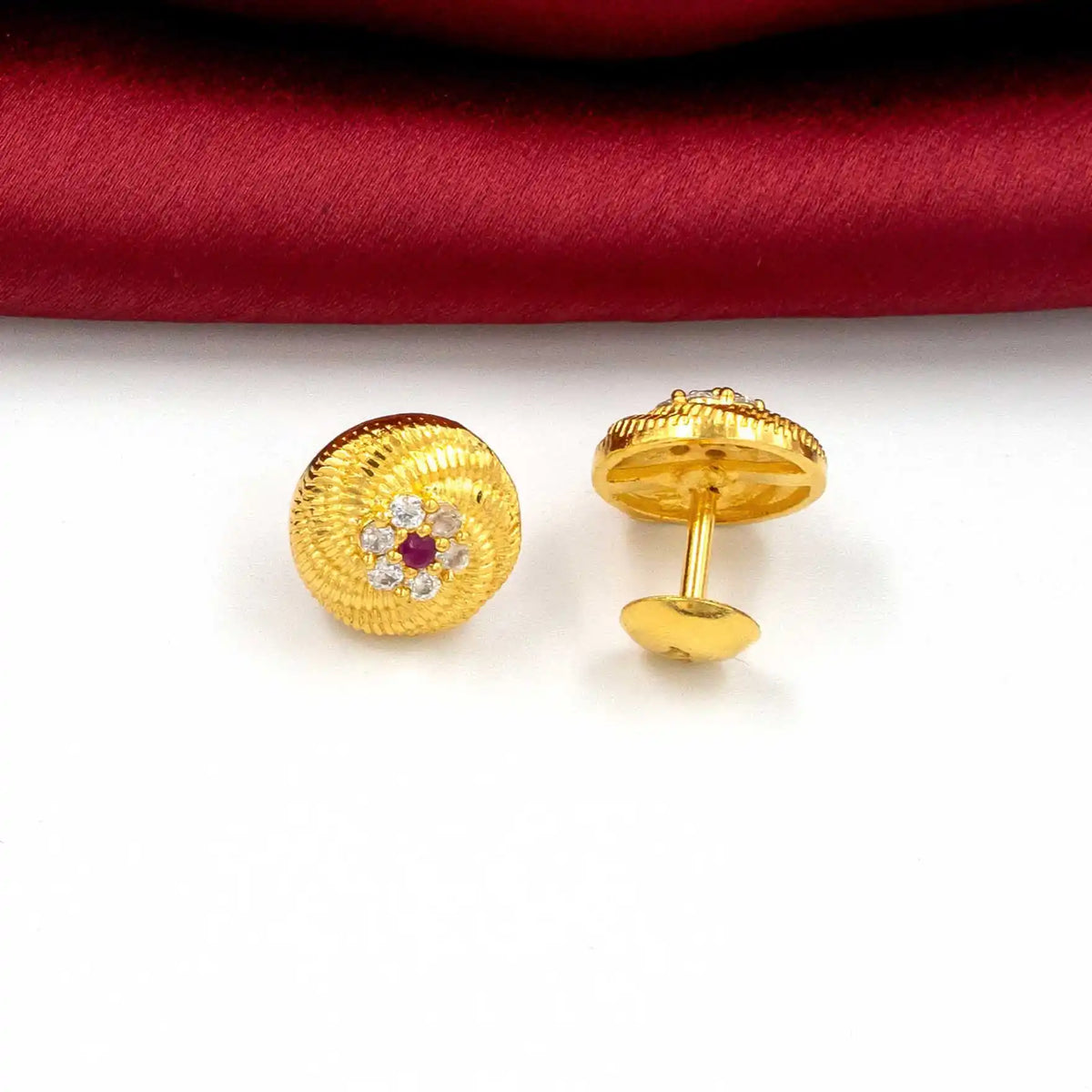 Stud PSST266WR-001 - Gold Plated Jewellery | Parakkat Jewels