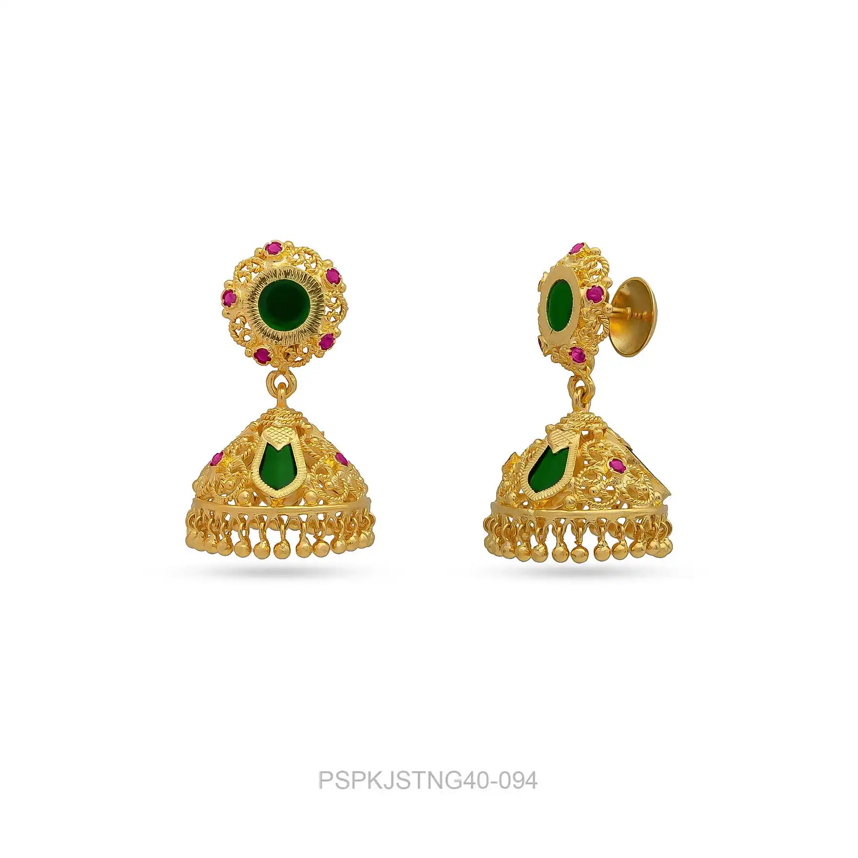 Palakka Green Stone Jimika Earring PSPKJSTNG40-094