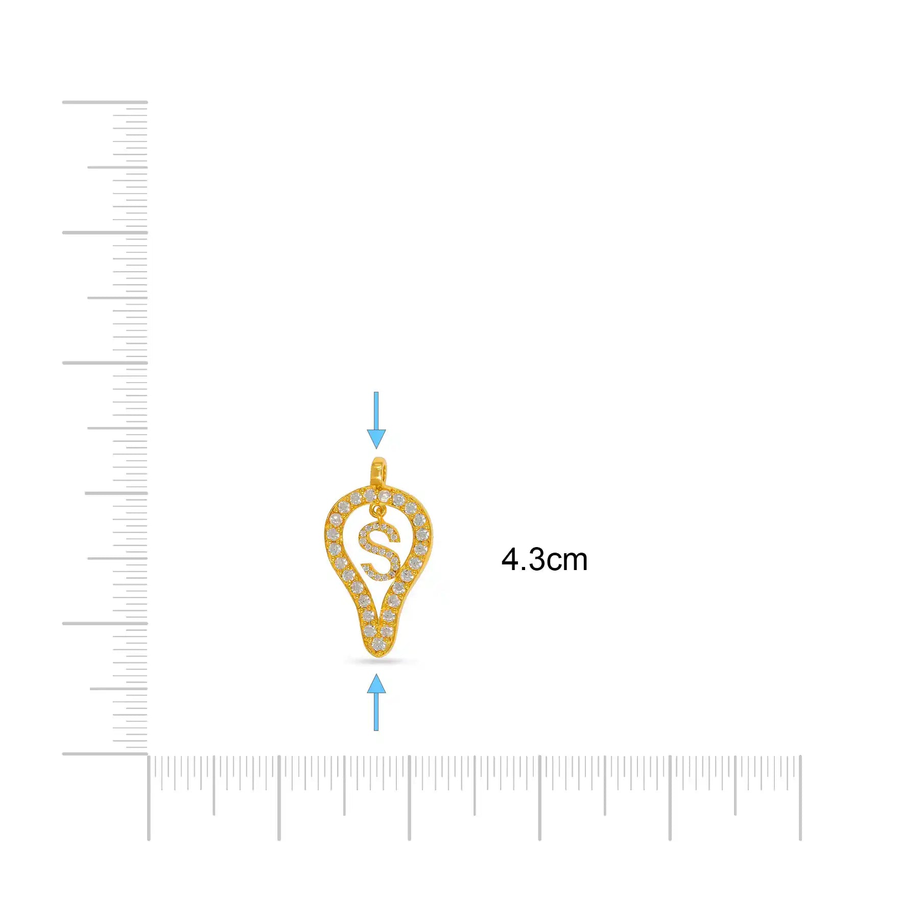 Gold Pendant PSLT35W-002