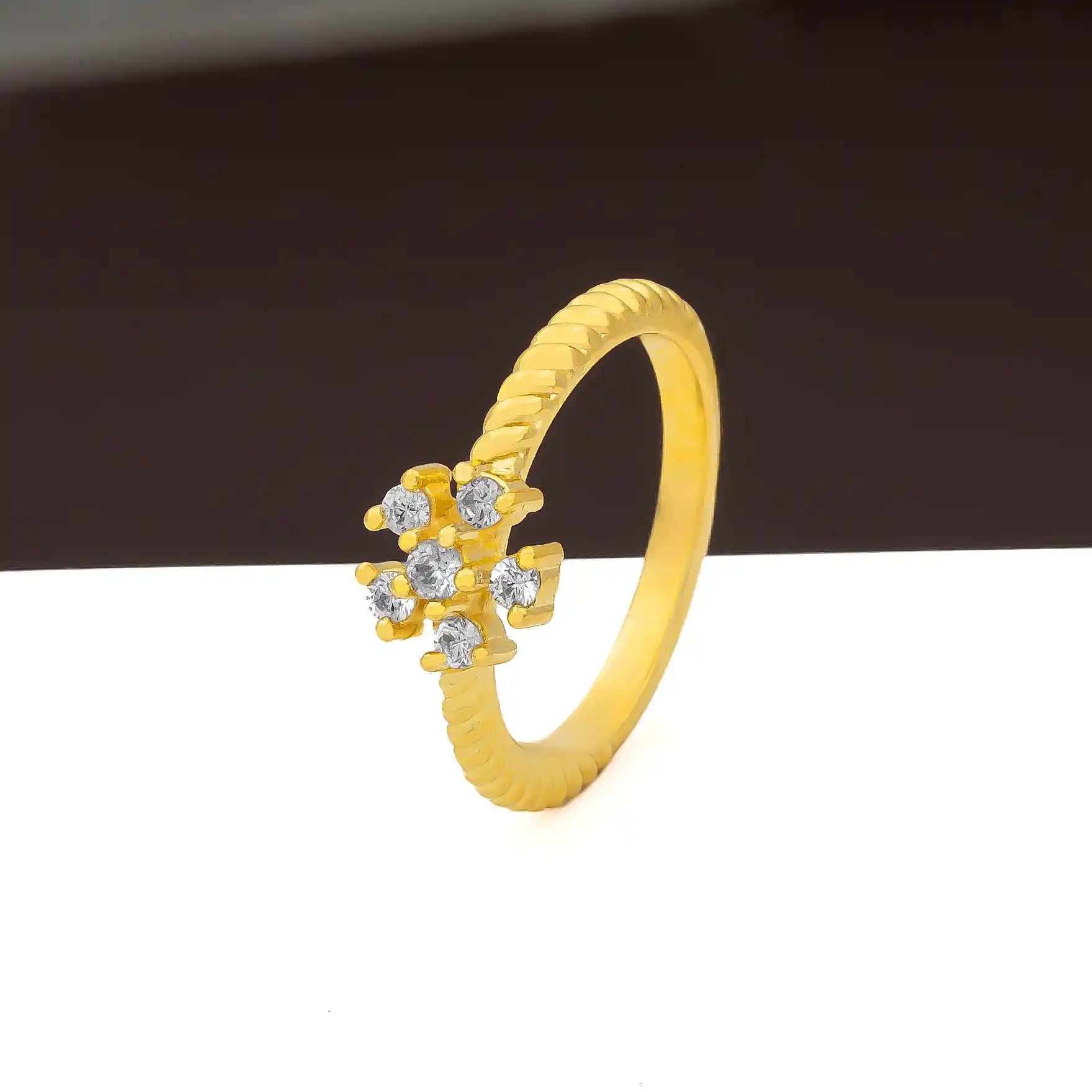 Gold Stone Ring PSR212W-021