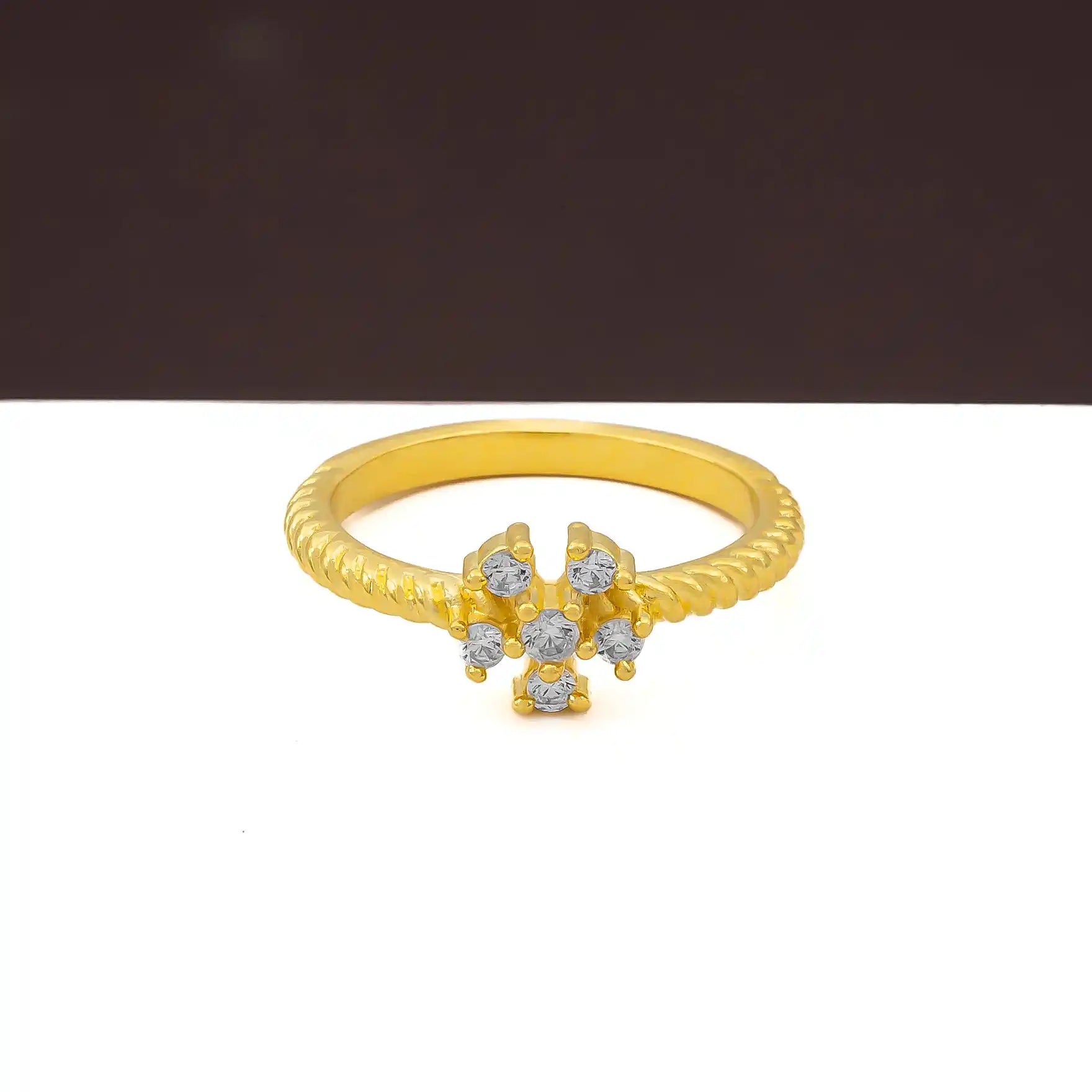 Gold Stone Ring PSR212W-021