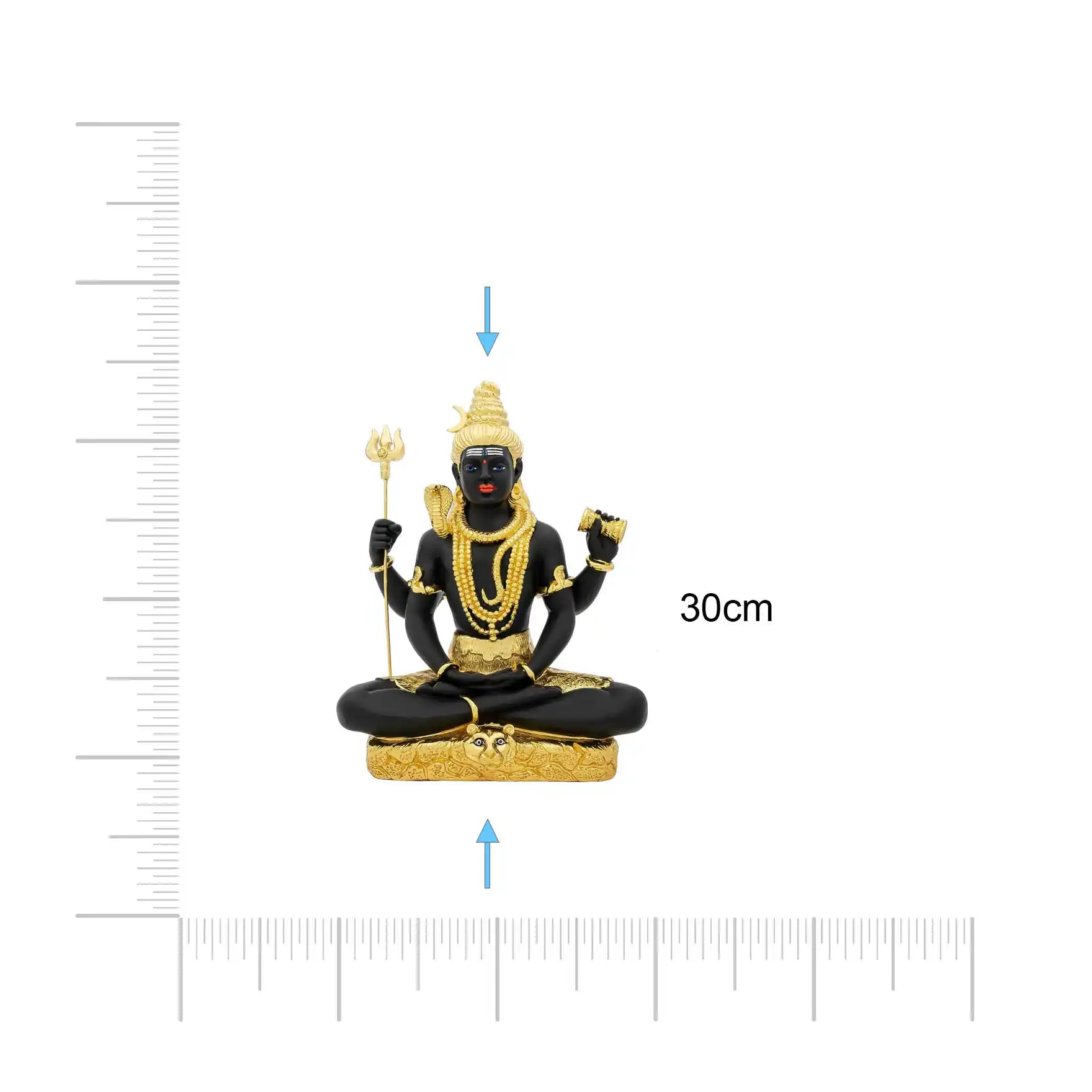 Lord Shiva Idol – Gold Layered Figurine – Mahadev Murti (Hindu Spiritual Statue) – Pooja & Meditation Décor | PIDRBS18-0003