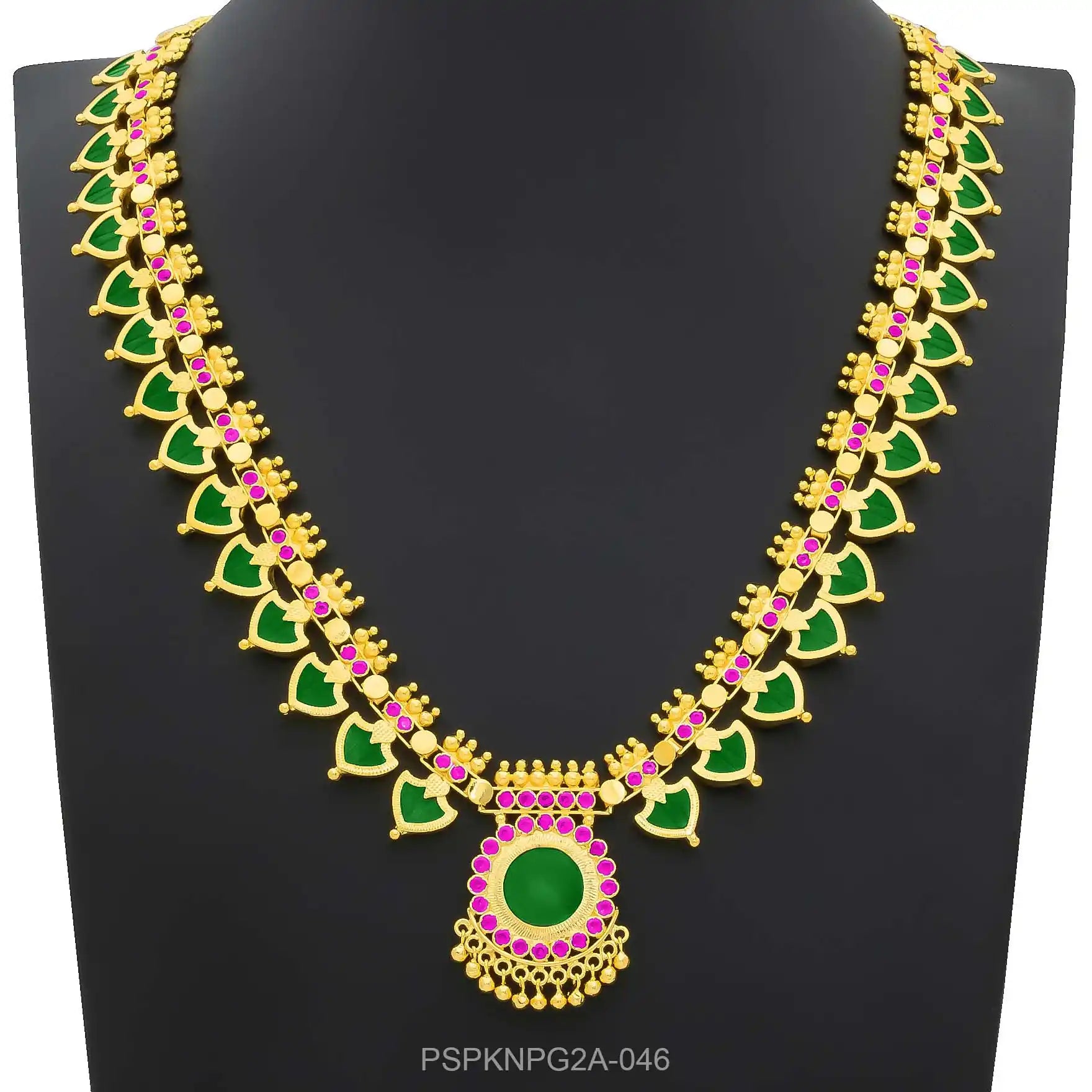 Palakka Green Stone Necklace PSPKNPG7-0631