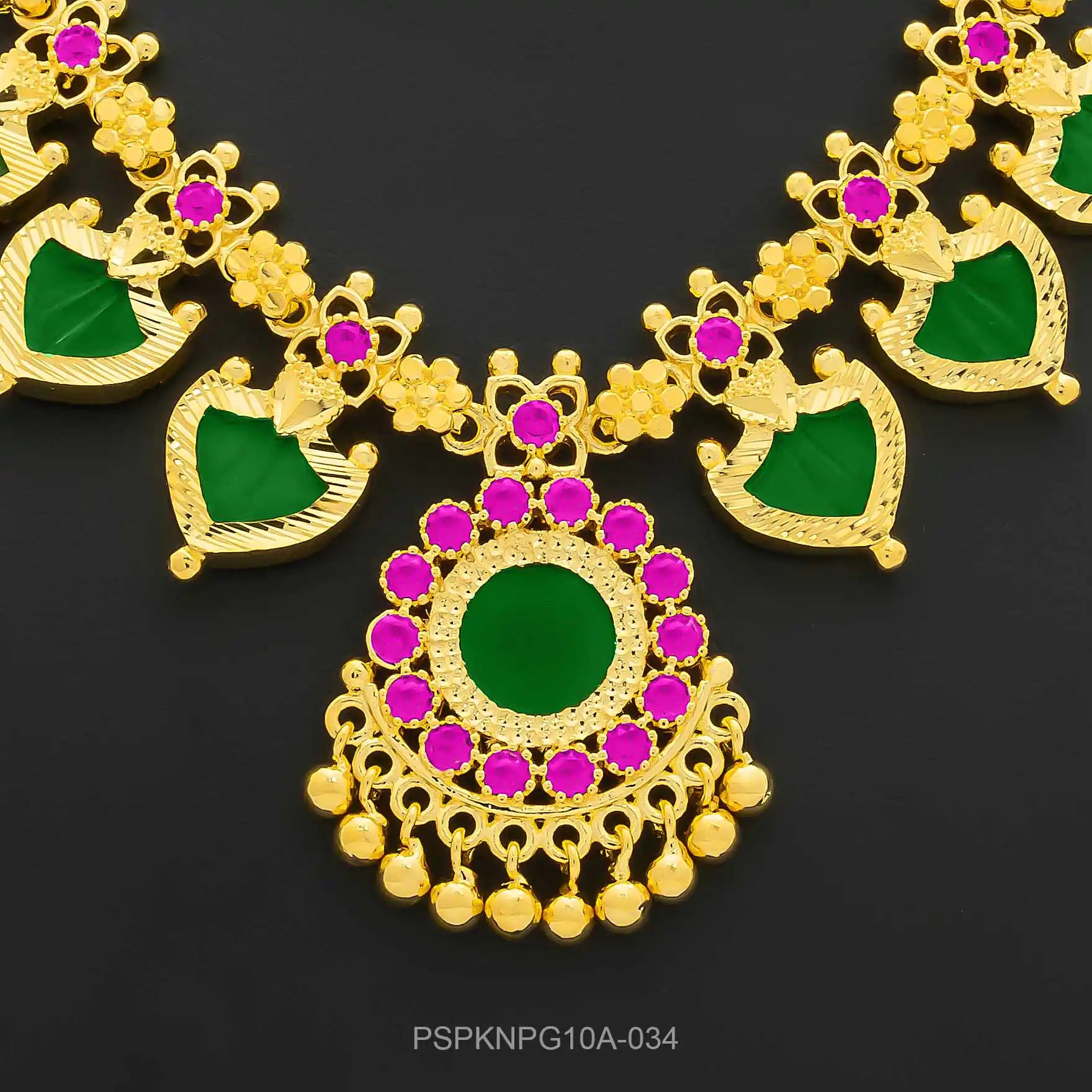 Palakka Green Stone Necklace PSPKNPG10A-034