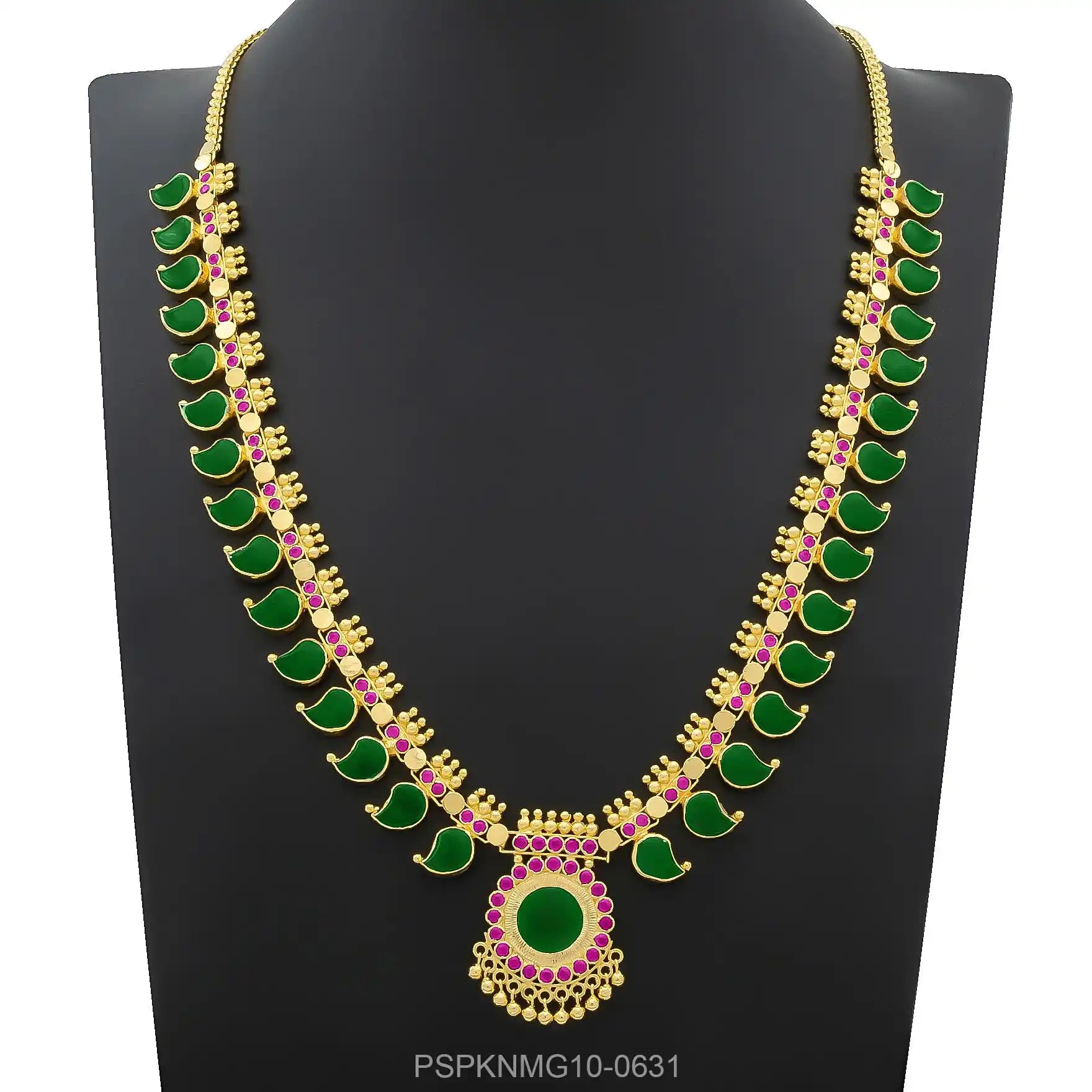 Palakka Mango Green Stone Necklace PSPKNMG10-0631