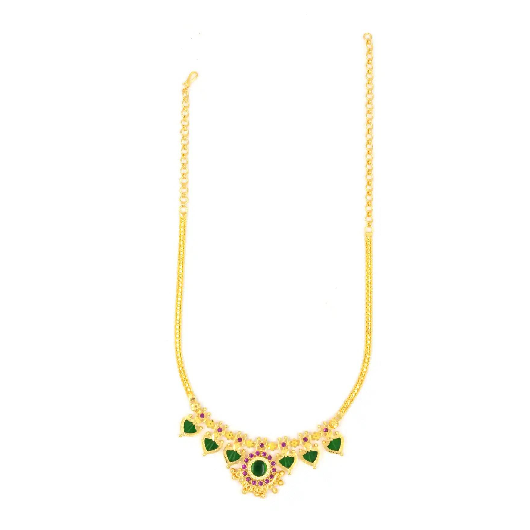 Palakka Green Stone Necklace PSPKNPG10A-034