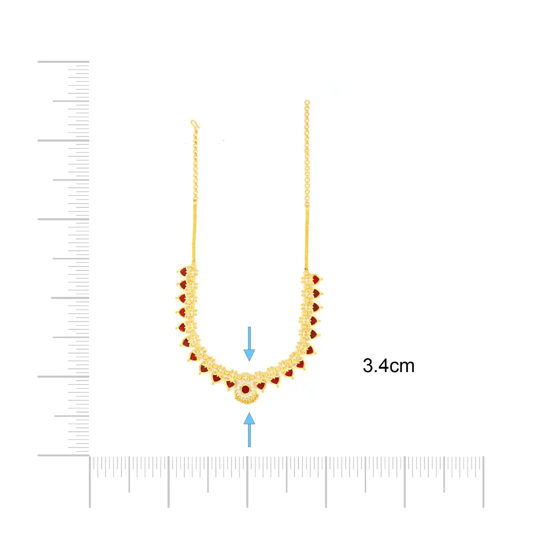Palakka Red Stone Necklace PSPKNPX2-046
