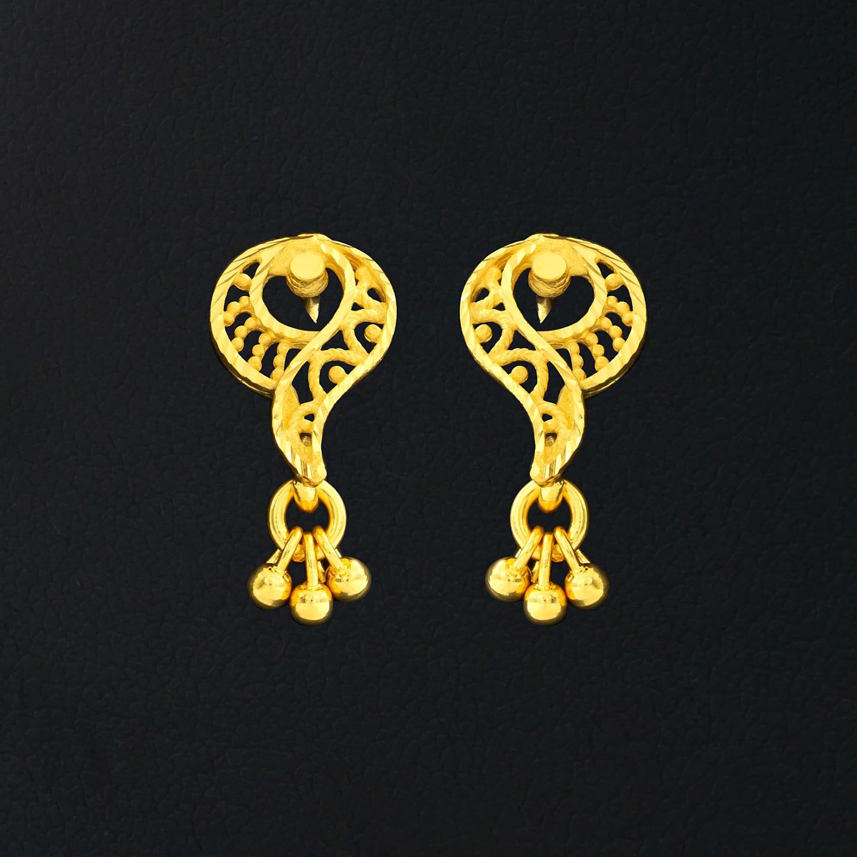 Buy Latest Gold Plated Long Hanging Earrings Online | Parakkat Jewels