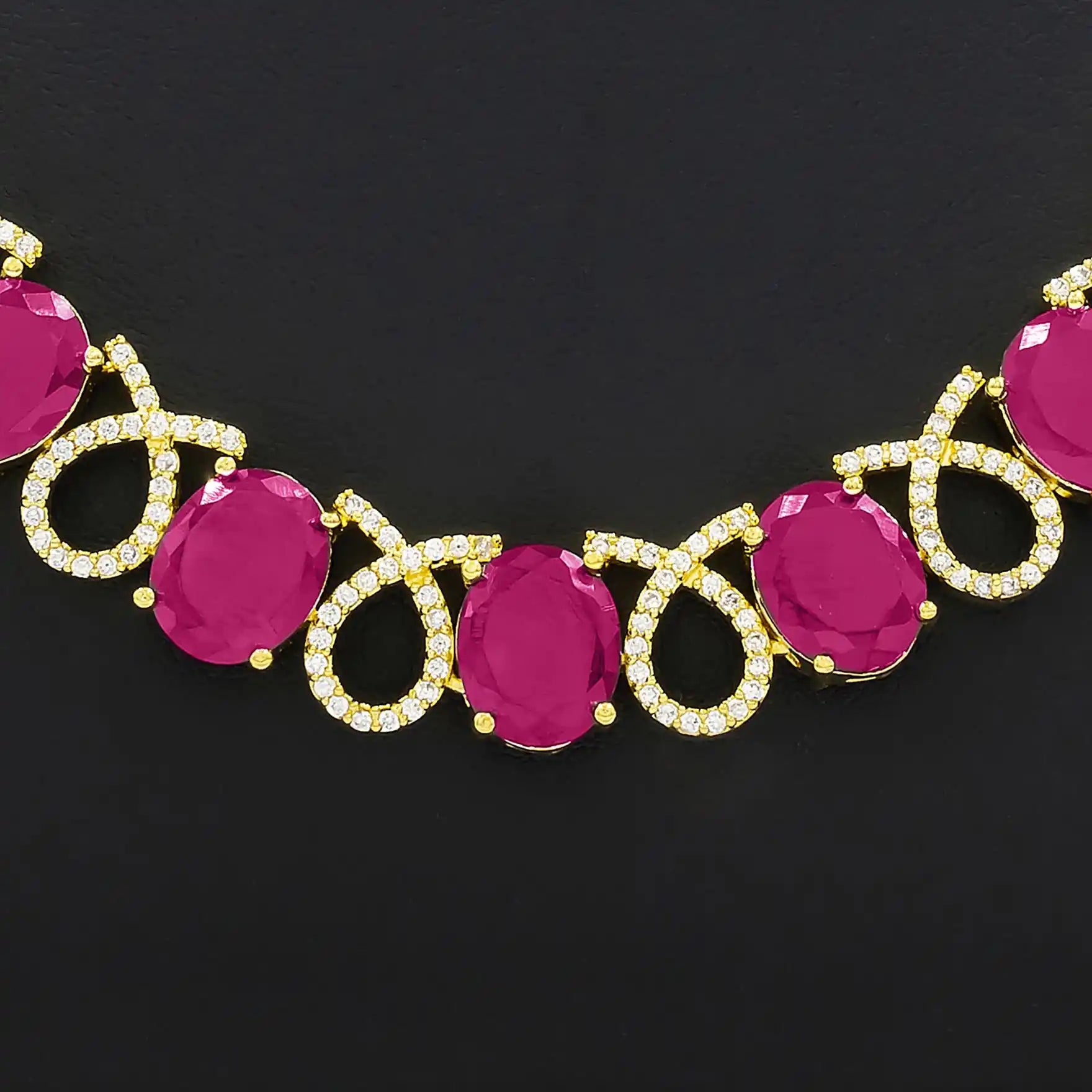 Premium Stone Necklace with Stud PMSNS7WR-008, PMSHSTWR-081