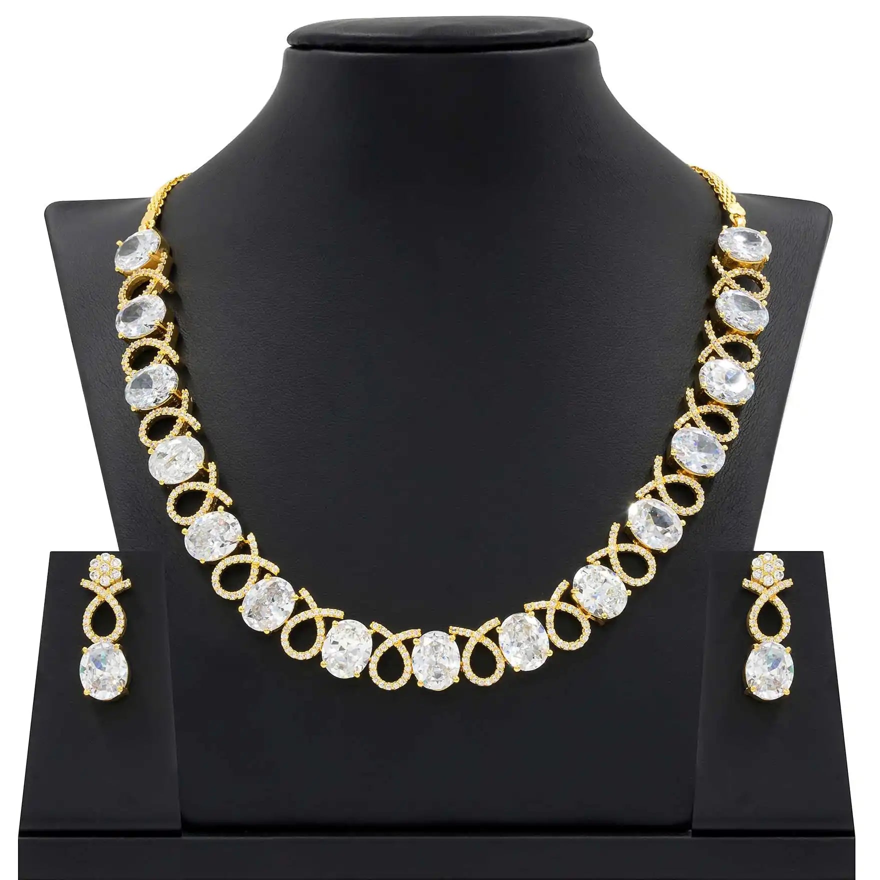 Premium Stone Necklace with Stud PMSNS7W-008, PMSHST5W-081