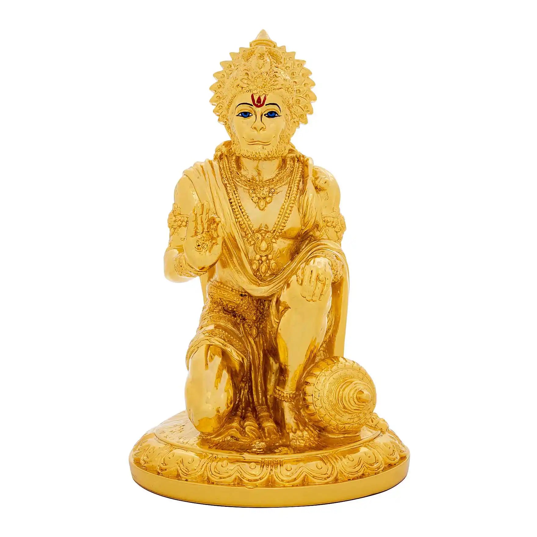 Lord Hanuman Idol – Traditional Hindu Deity Sculpture – Hanuman Murti/Statue with Gada – Home Temple & Puja Gift | PIDRGH7-0001