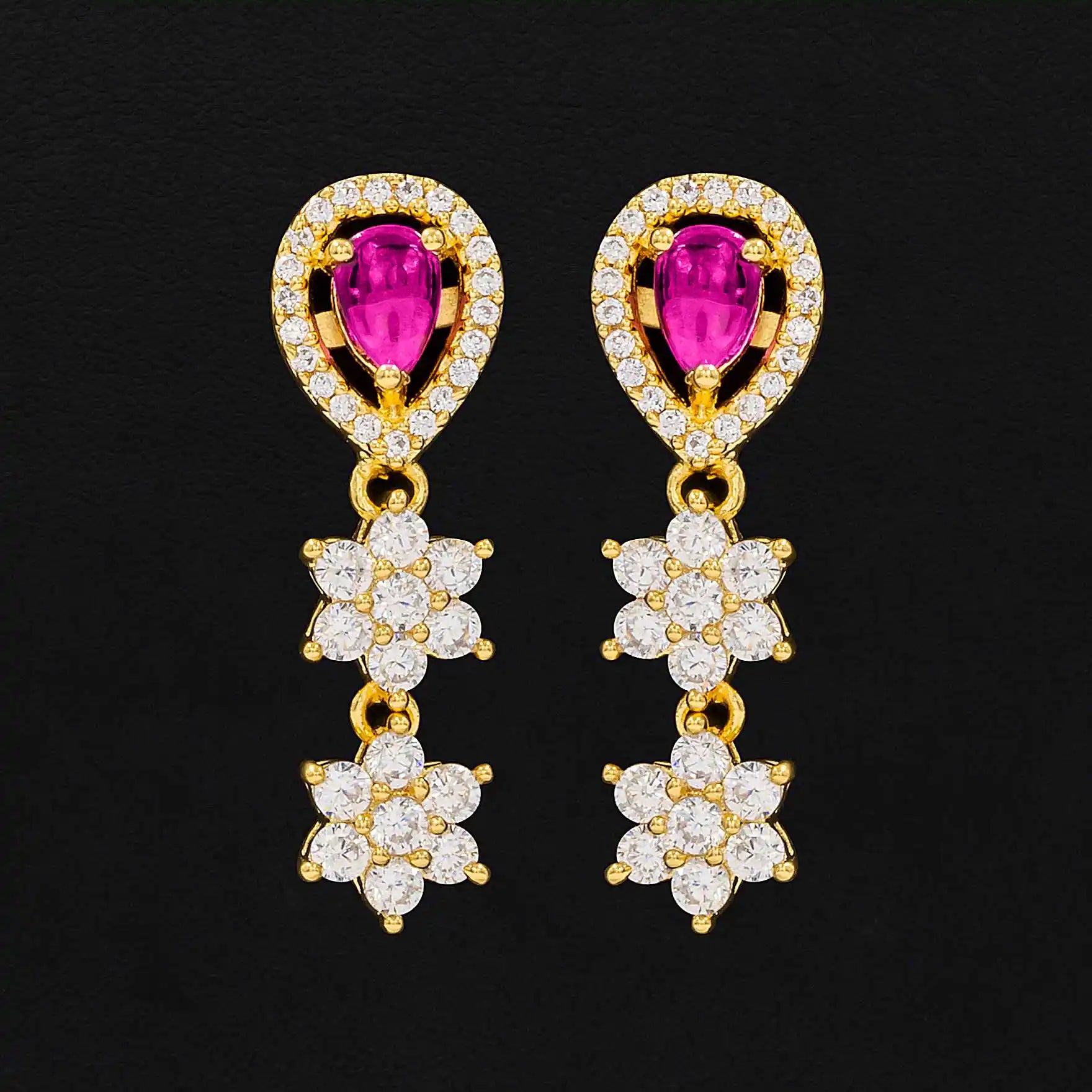 Buy Hanging Earrings Gold Plated for Women | Parakkat Jewels