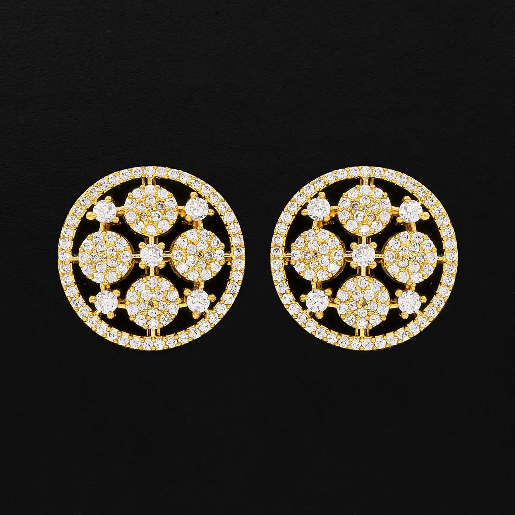 Stone Earrings Gold Plated Collection | Parakkat Jewels