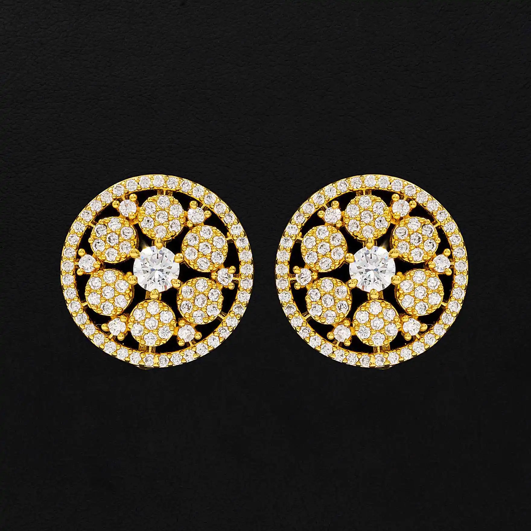 Latest Gold Plated Stone Studs Online in India | Parakkat Jewels