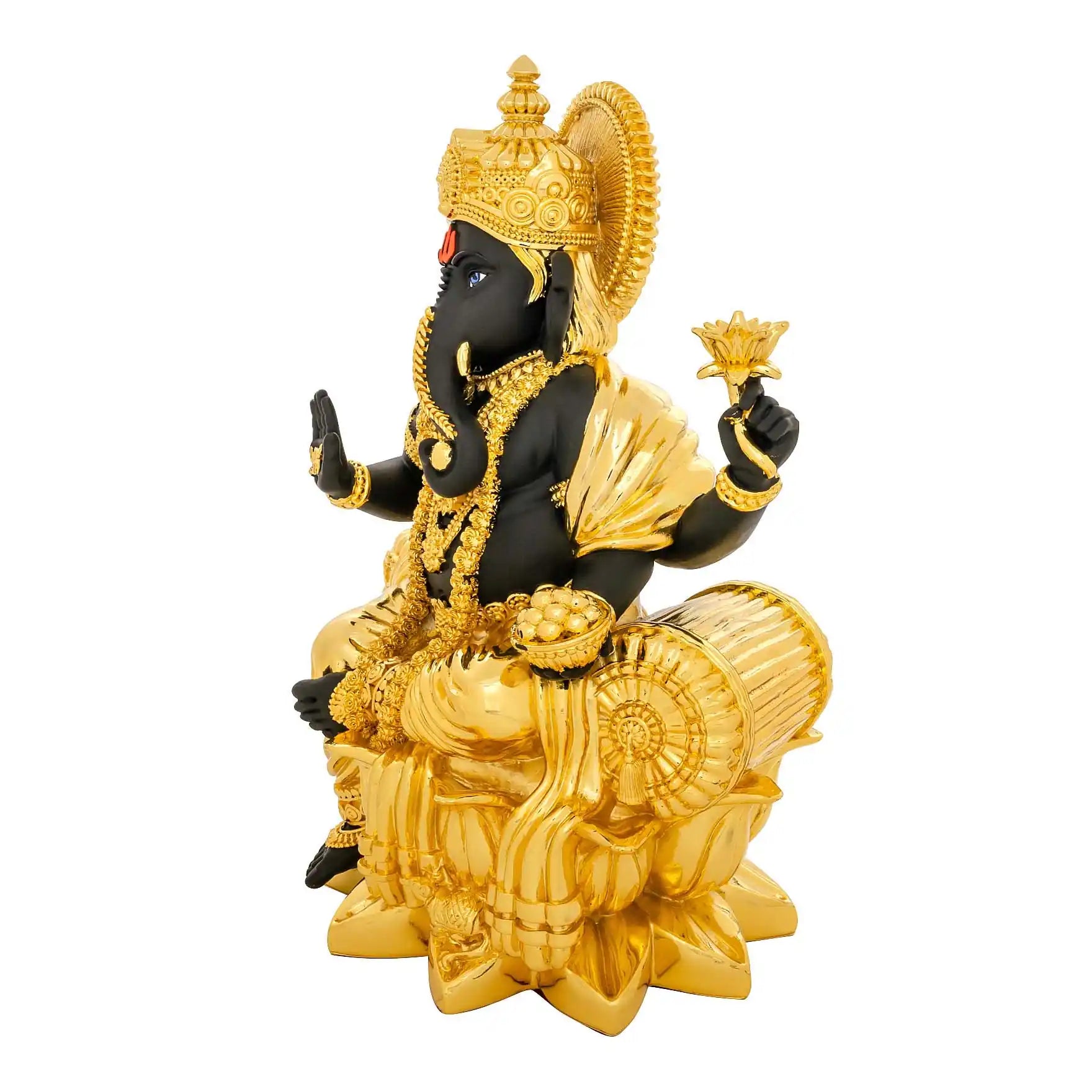 Lord Ganesha Idol – Temple Style Figurine – Ganapati Murti (Hindu Spiritual Statue) – Pooja & Home Décor | PIDRBG109-0084