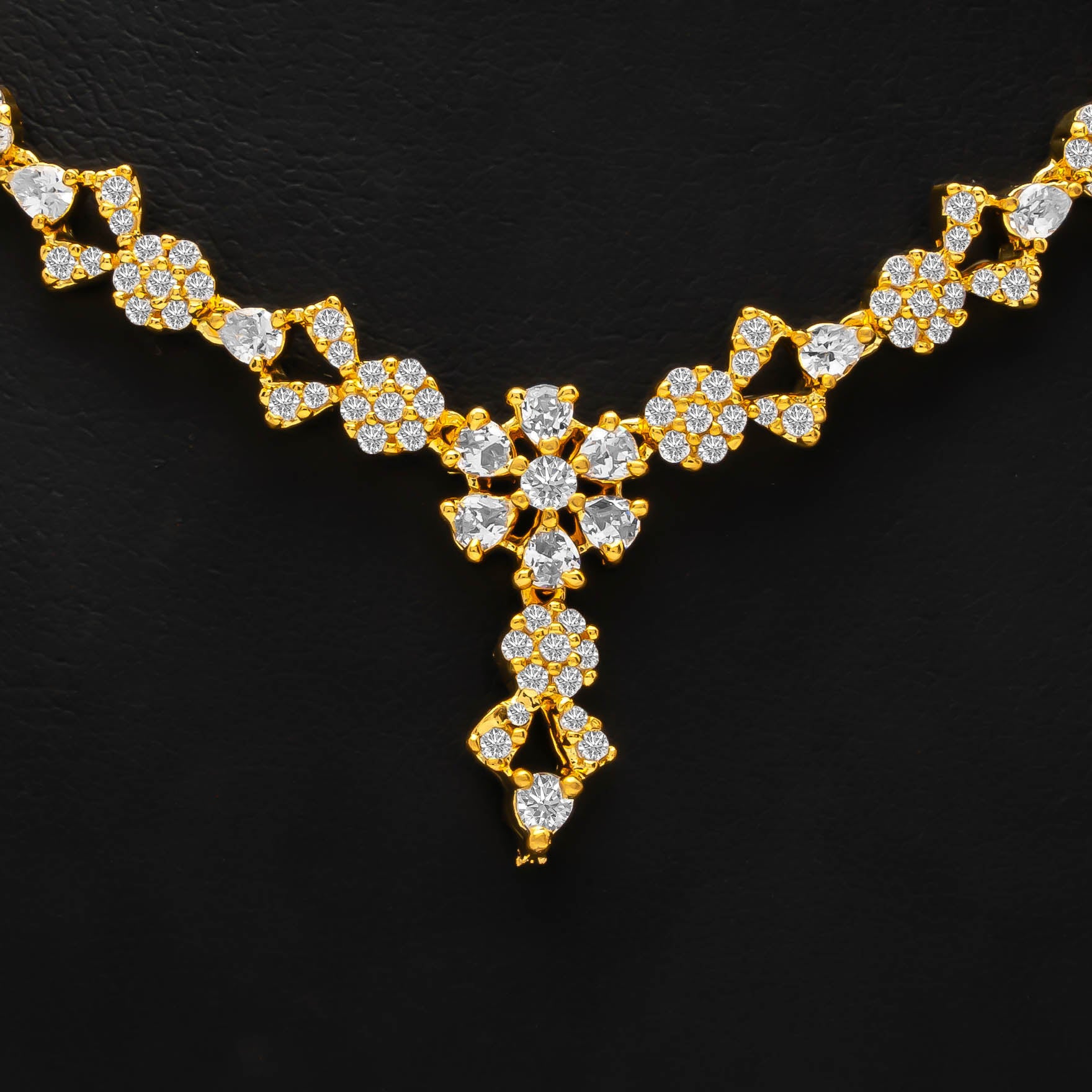 STONE NECKLACE LONG WITH GOLDEN STUD PSNS79W-034, PSHST80W-061