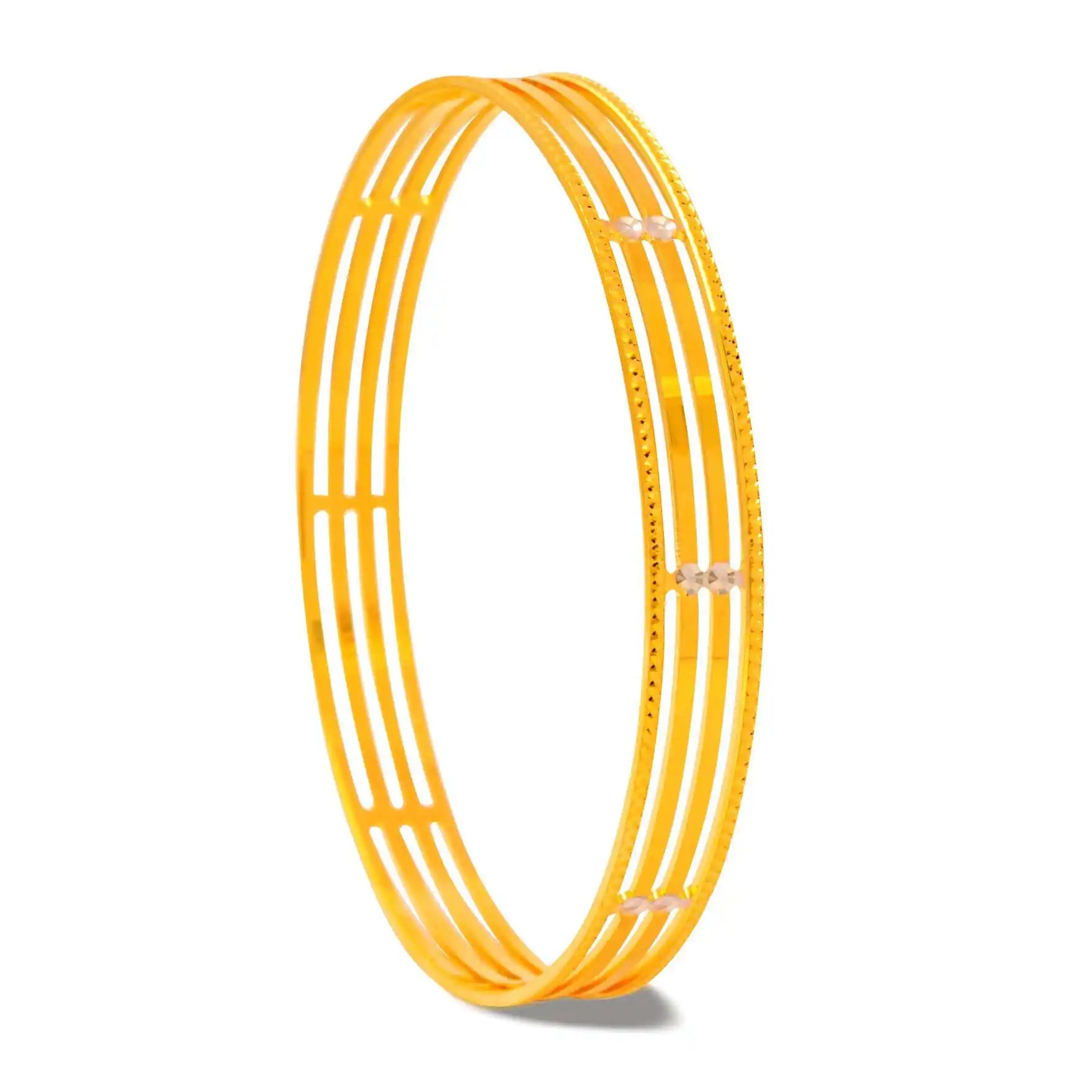 RHODIUM GOLDEN BANGLE PRGB139-091