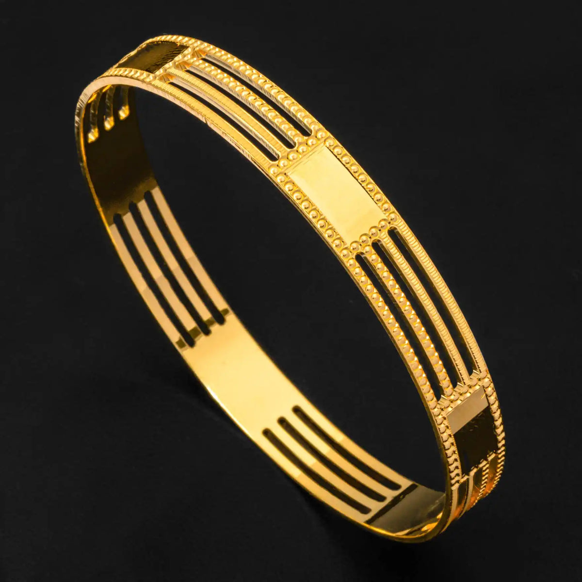 Triple Bar Bangle Gold Layered