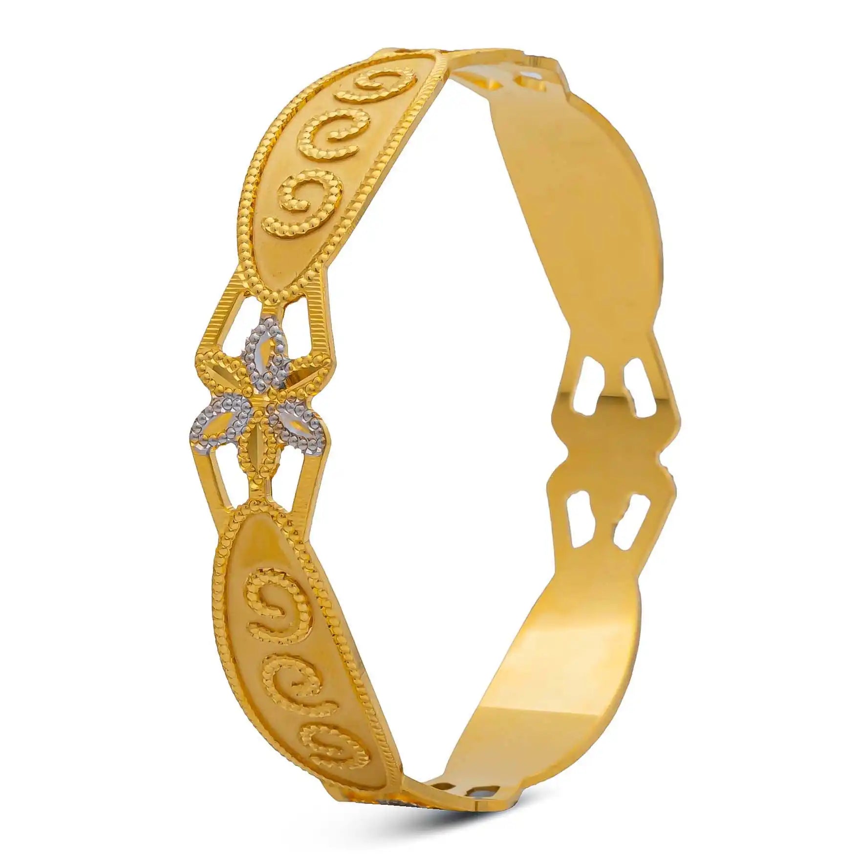 Rhodium Bangle PRGB90-062