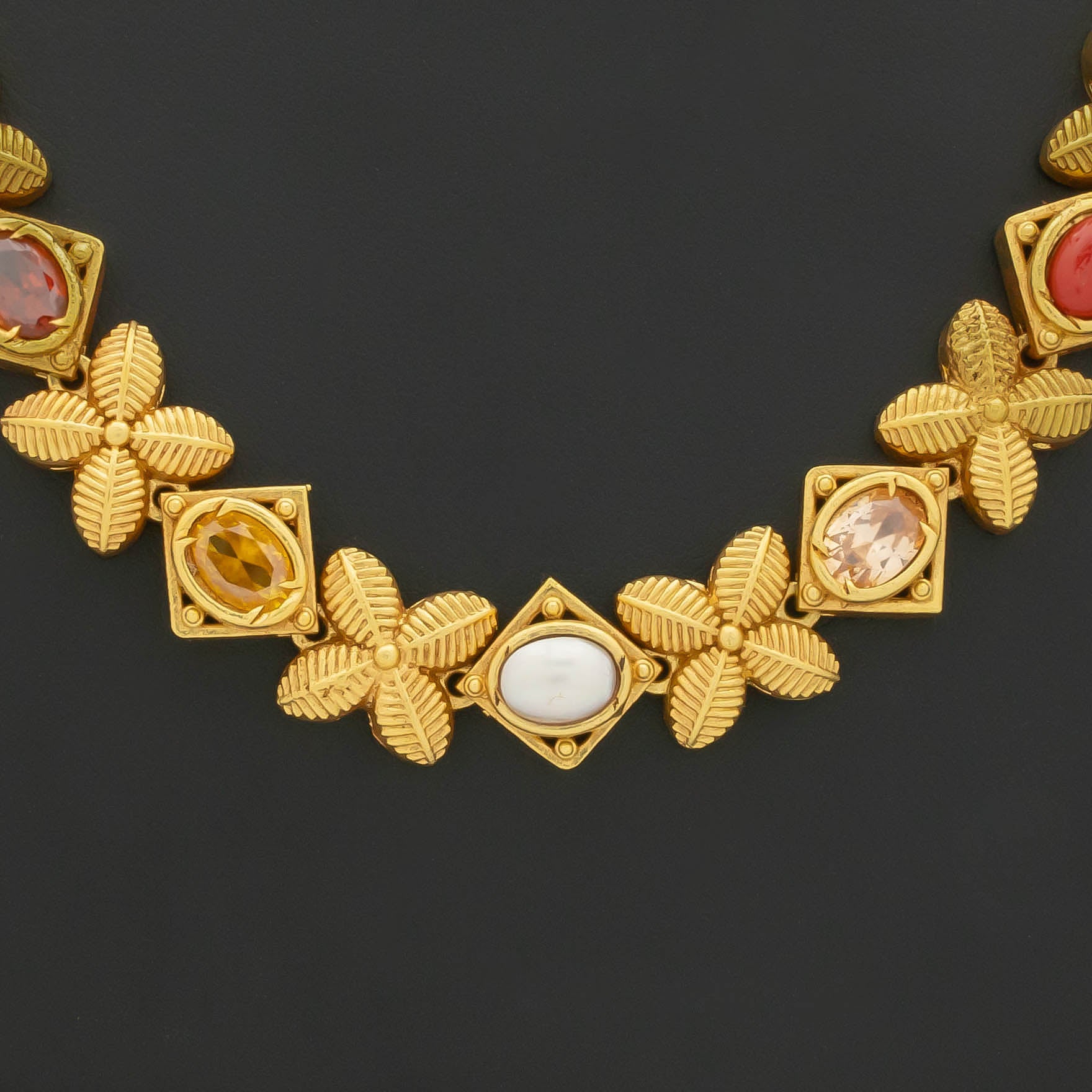 SRESHTA COLLECTION GERU NECKLACE WITH EARRING PSGRNSSR104M-036, PSGRHSTSR35-061