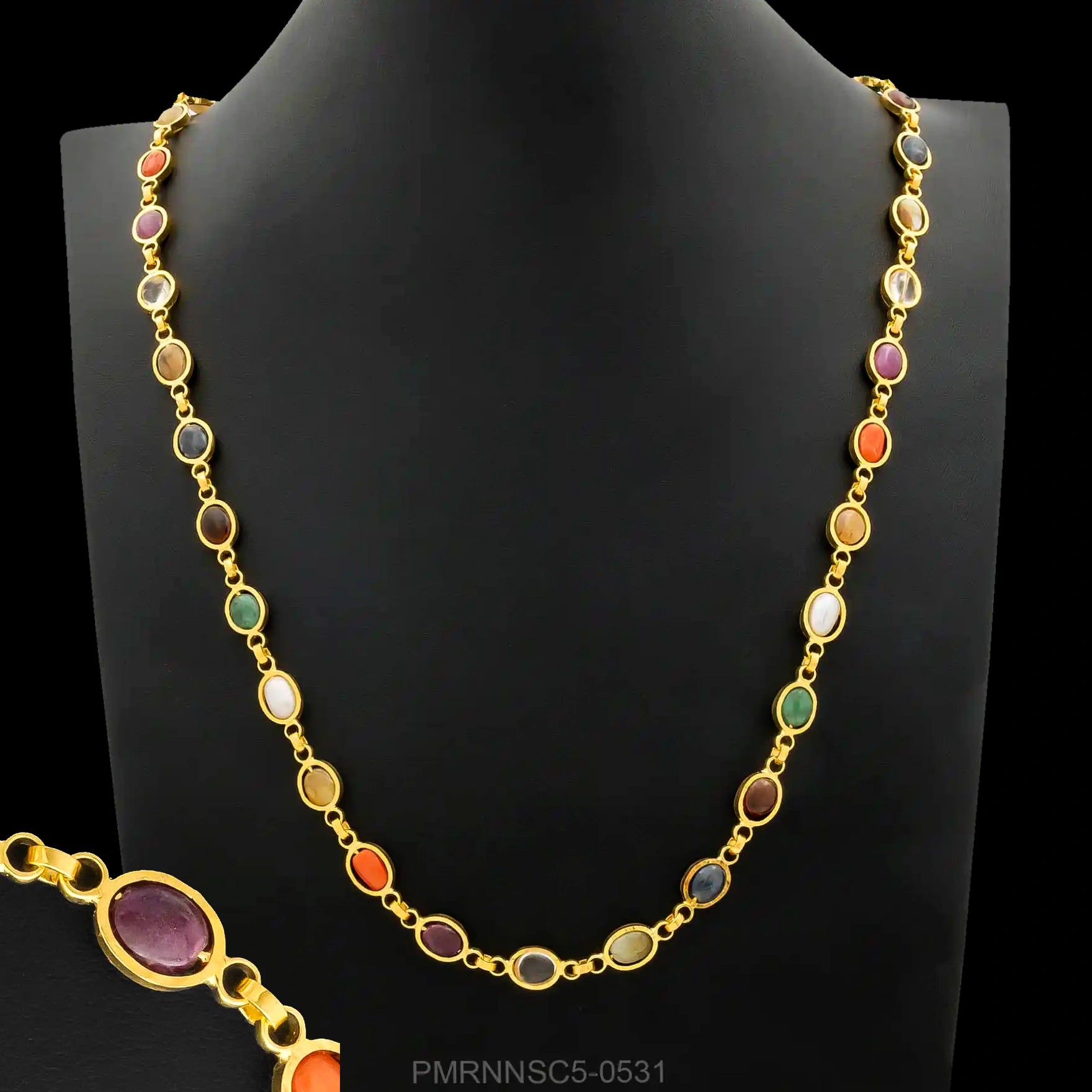 Premium Navaratna Stone Chain PMRNNSC5-0531
