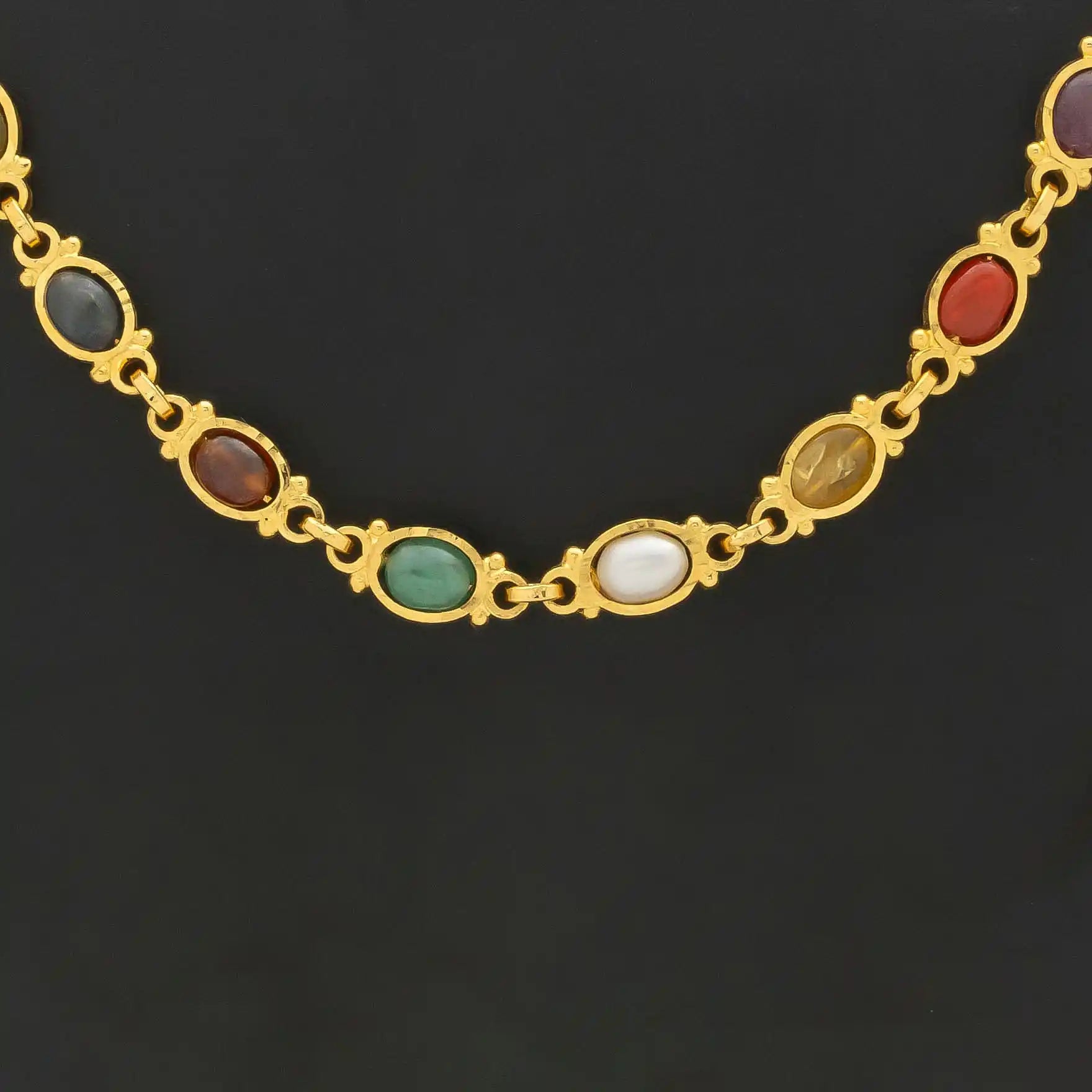 Premium Navaratna Stone Chain PMRNNSC4-0071