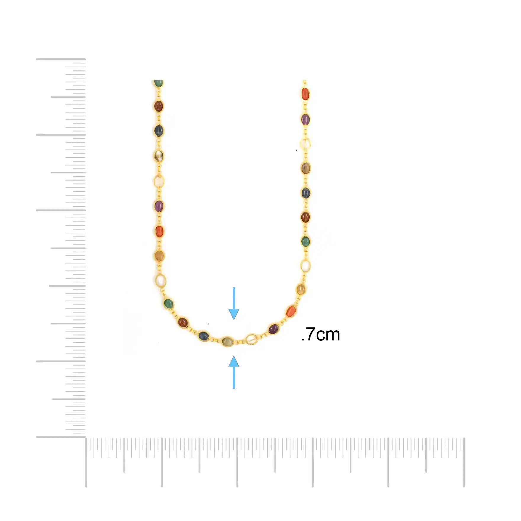 Premium Navaratna Stone Chain PMRNNSC5-0531