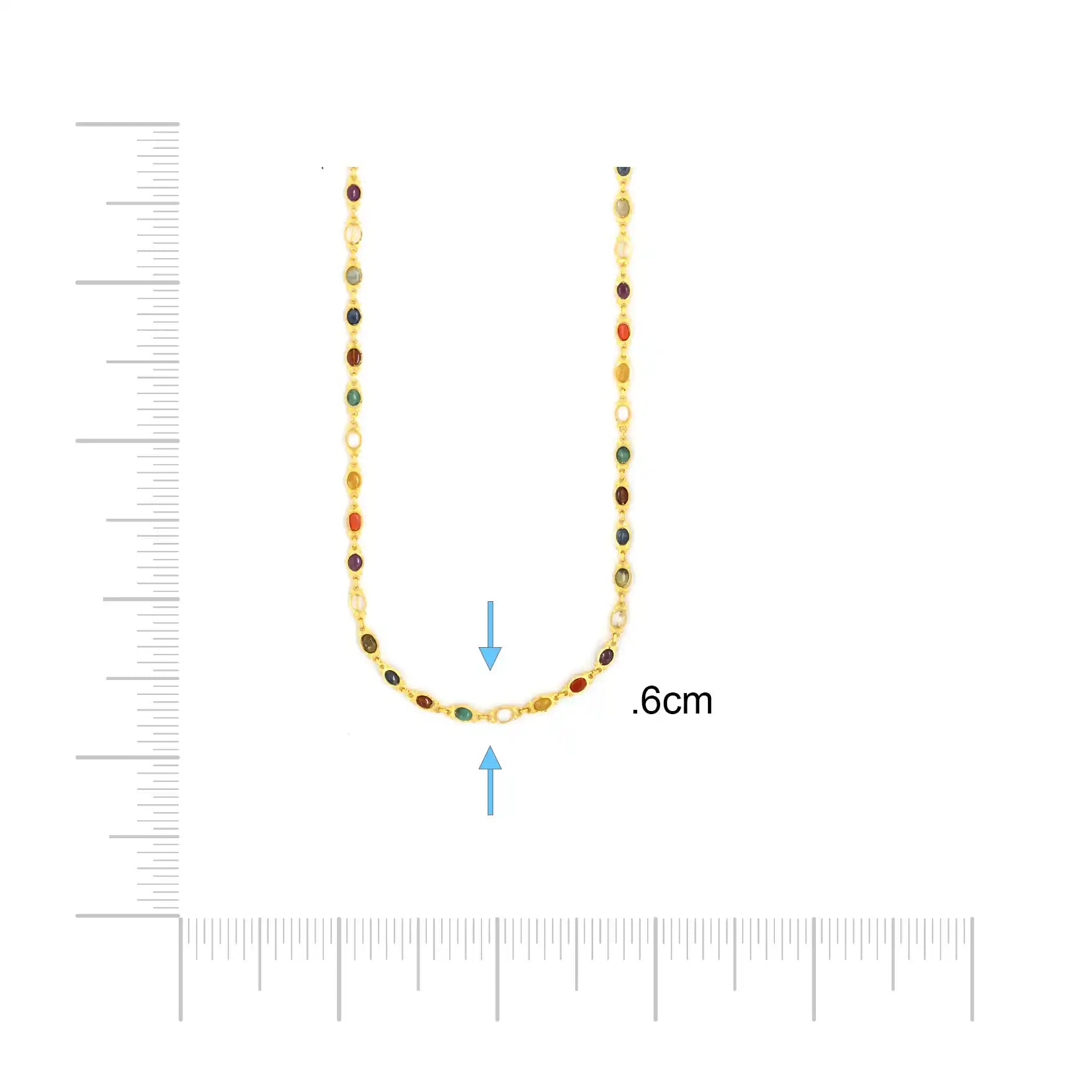 Premium Navaratna Stone Chain PMRNNSC4-0071