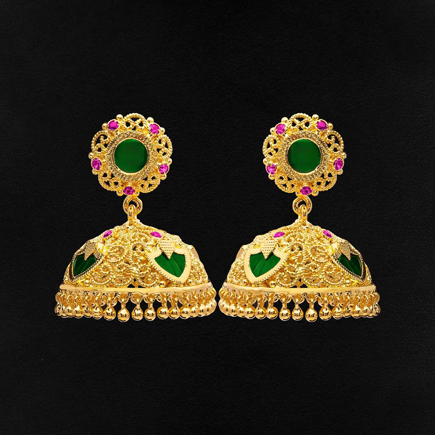 Shop 1 Gram Gold Plated Jimika Earrings Online | Parakkat Jewels