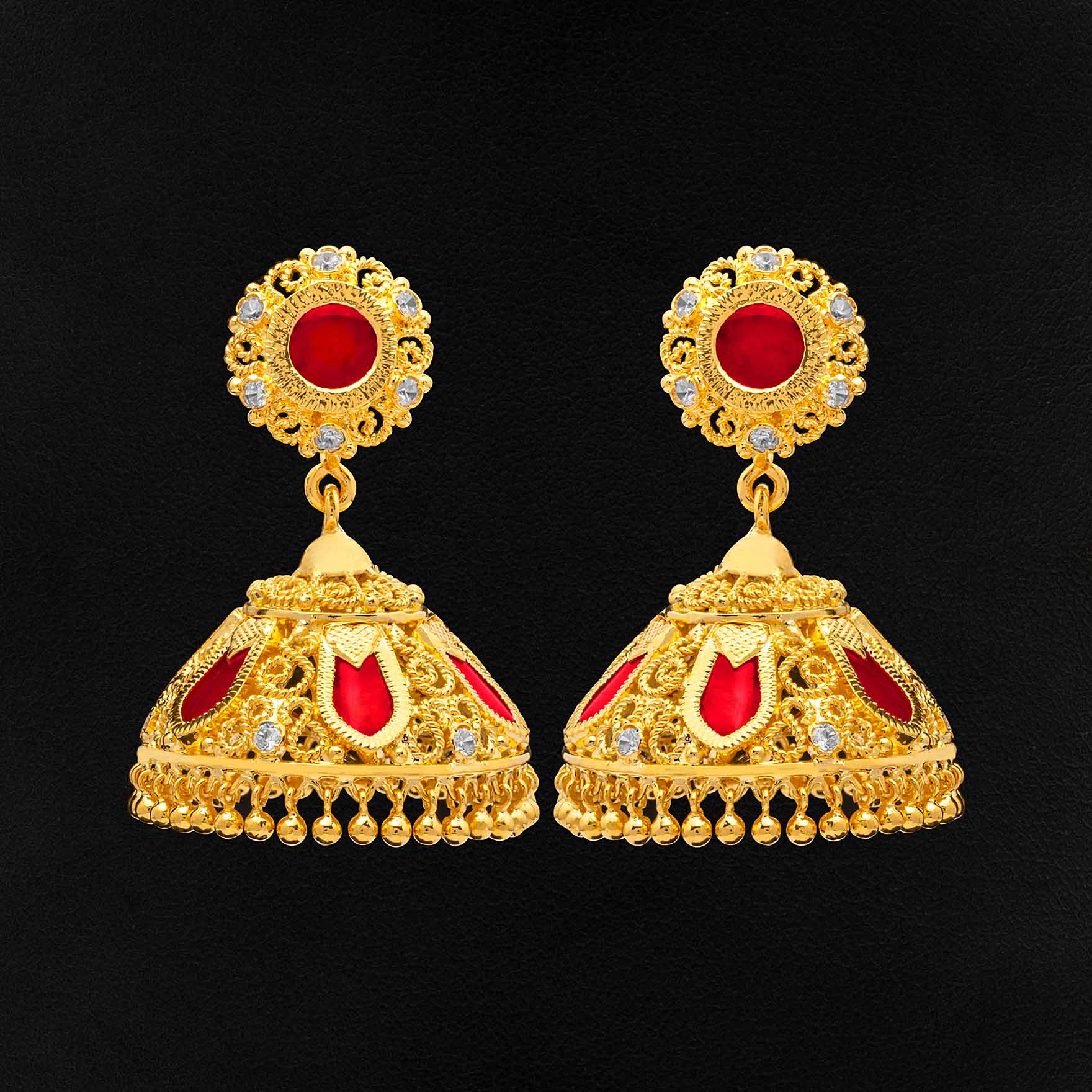 Gold Plated Jimika Jewellery Earrings | Parakkat Jewels