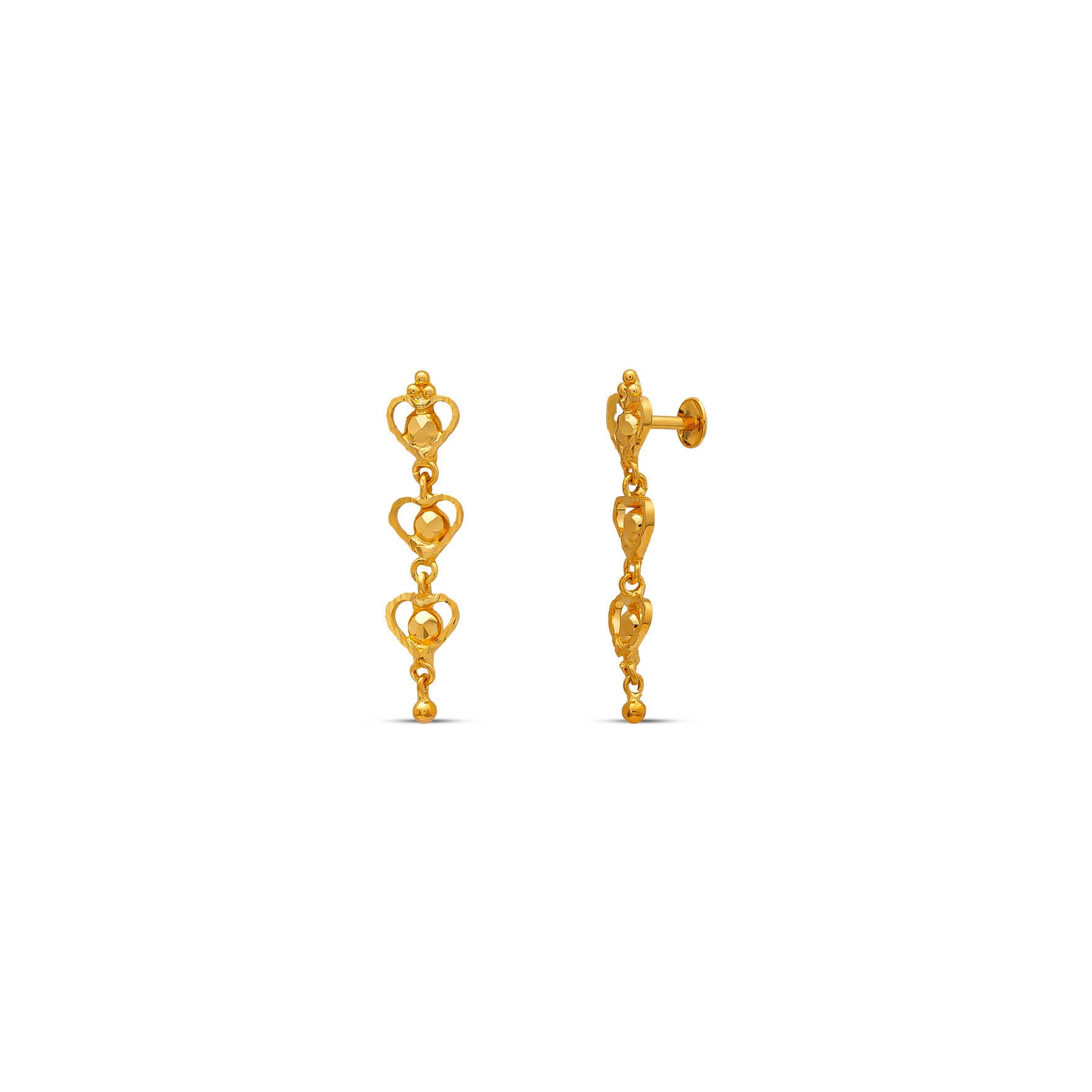Golden Hanging Stud PGHST187-001