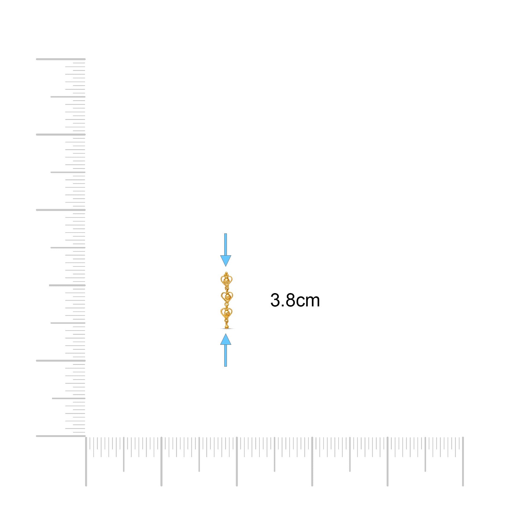 Golden Hanging Stud PGHST187-001