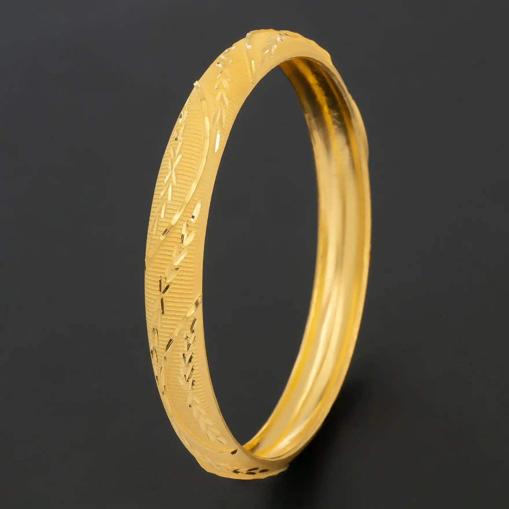 24CT HEAVY Gold Layered BOHO STYLE BANGLE PGB25-022