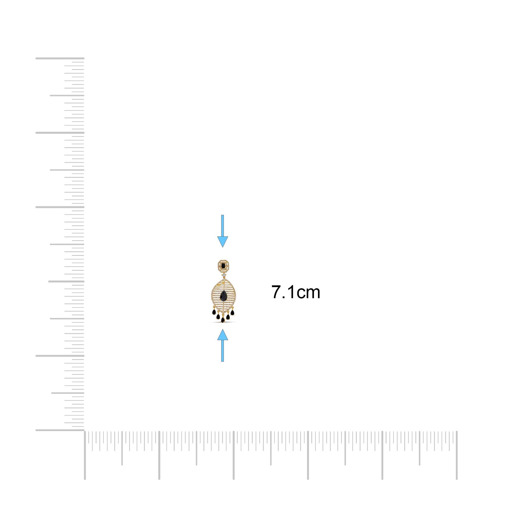 Premium Stone Hanging Stud PMSHST7WB-054