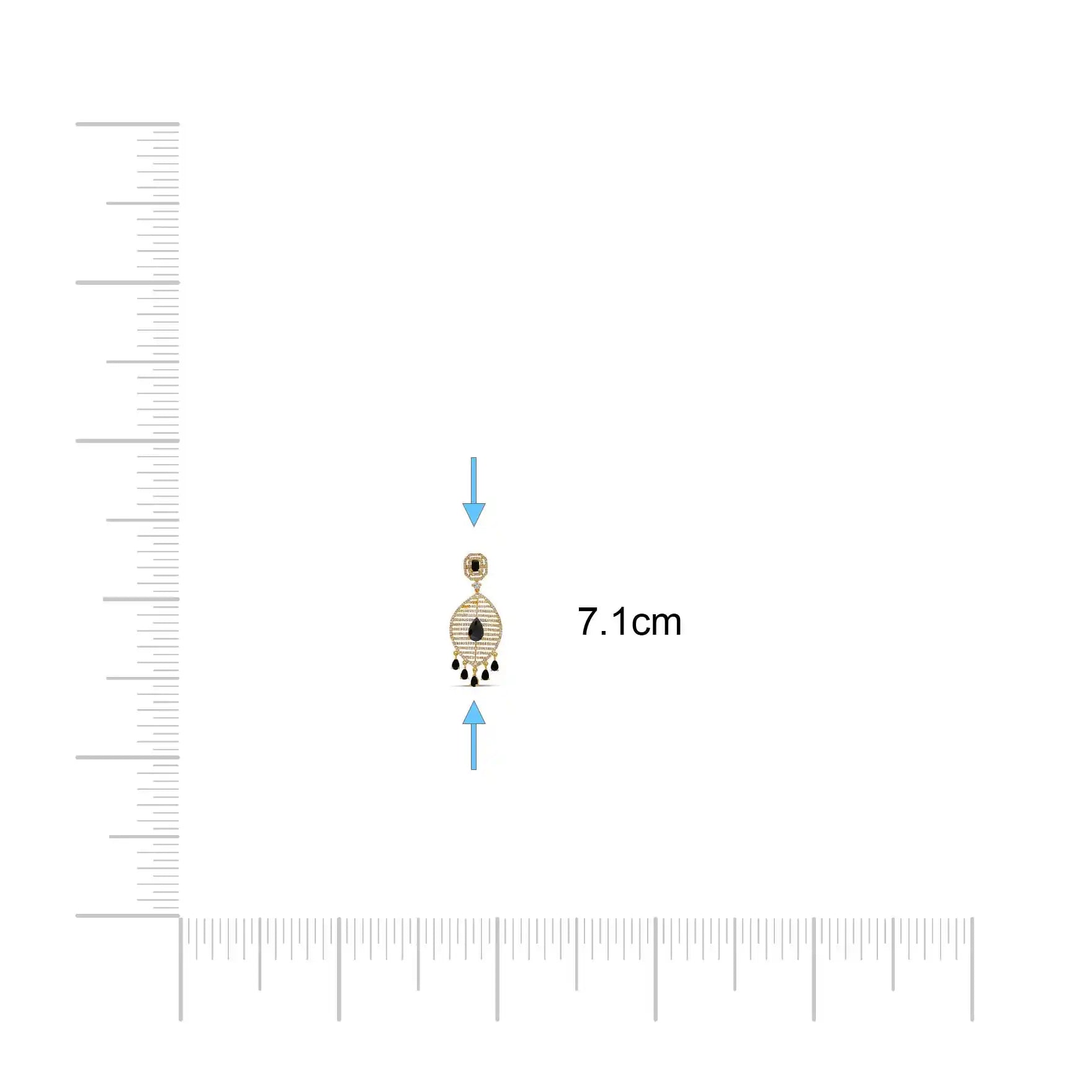 Premium Stone Hanging Stud PMSHST7WB-054