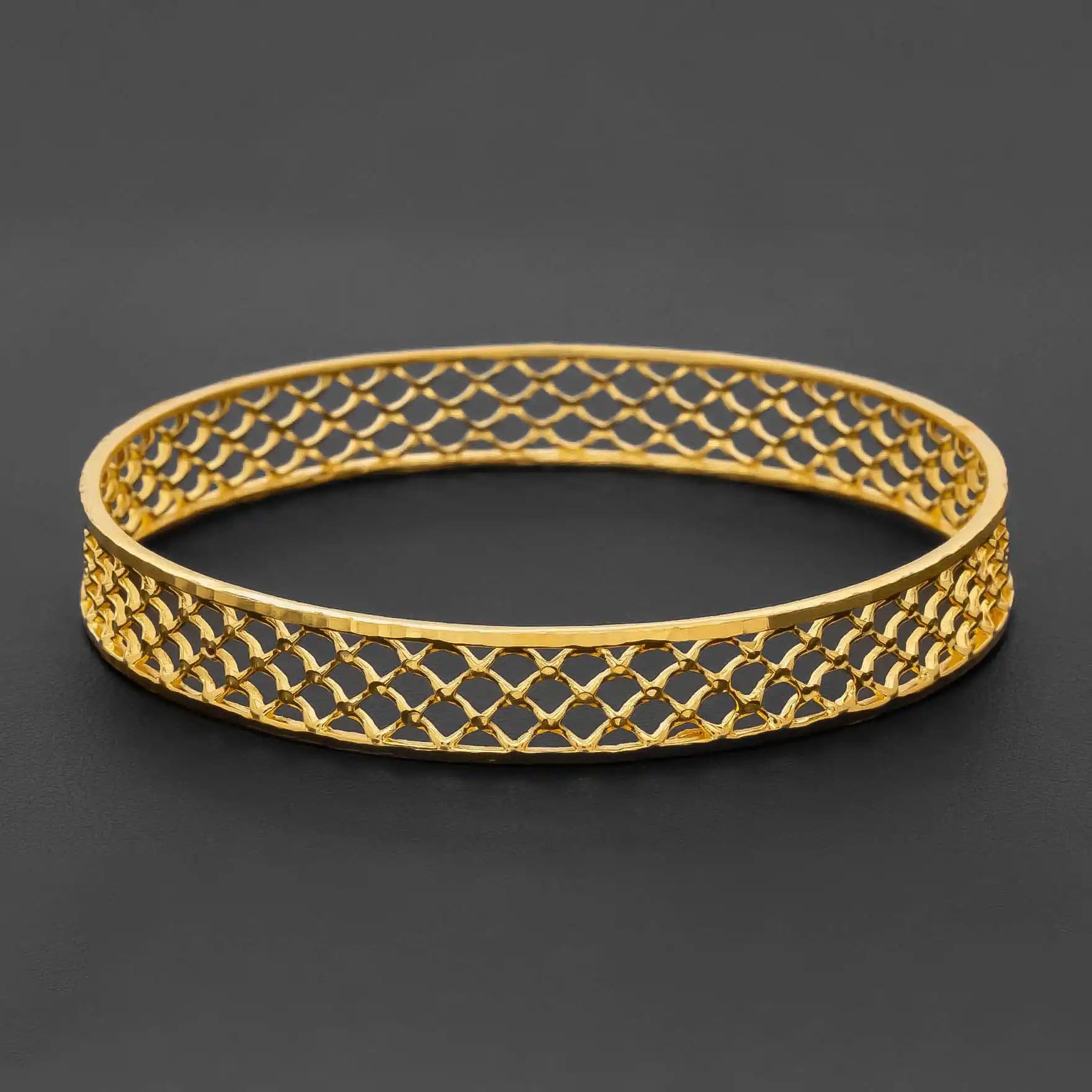 24CT HEAVY Gold Layered BOHO STYLE BANGLE PGB108-052