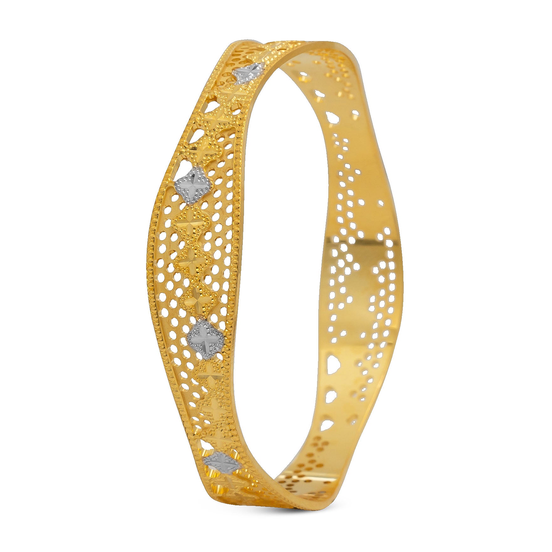 RHODIUM BANGLE PRGB89-062
