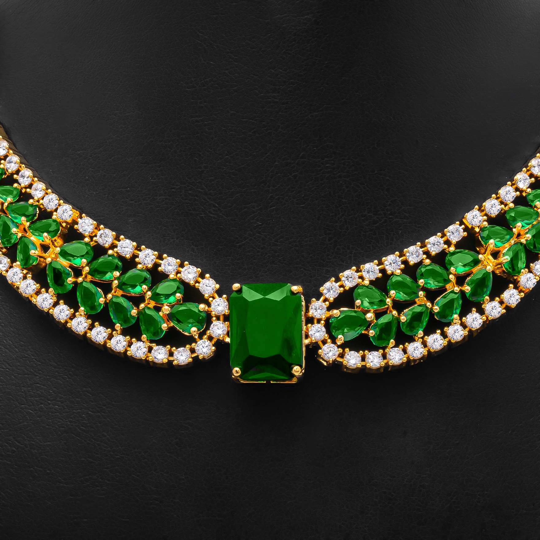 PREMIUM STONE NECKLACE WITH STUDS PMSNS41WG-0001, PMSST27WG-082