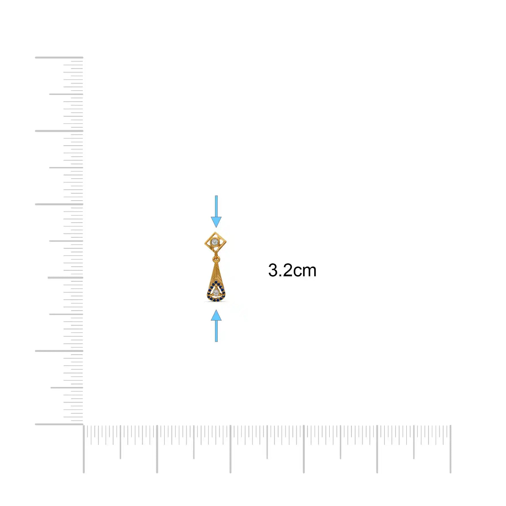 Hanging Stone Stud PSHST184WBL-041