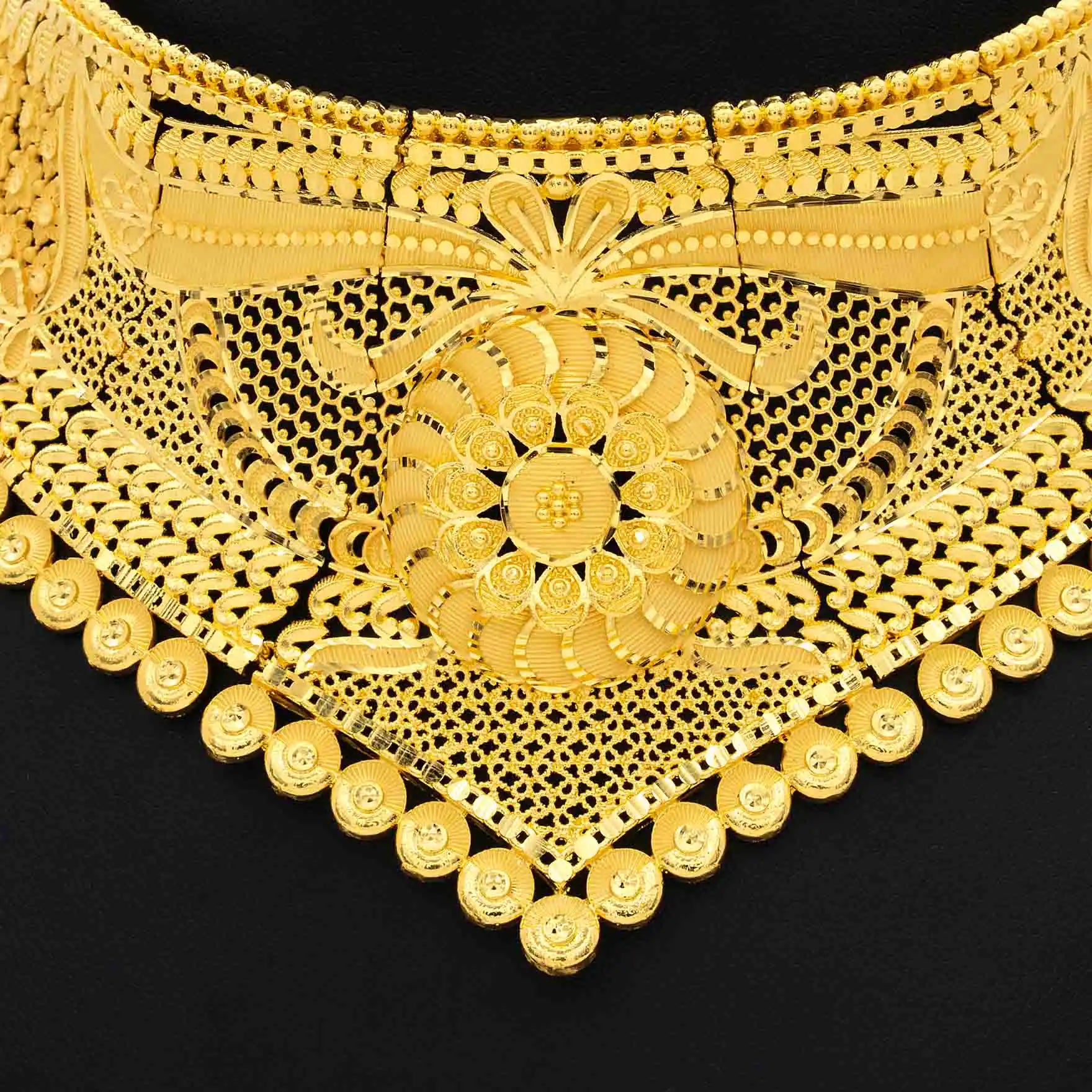 Gold Plated Necklace with earrings