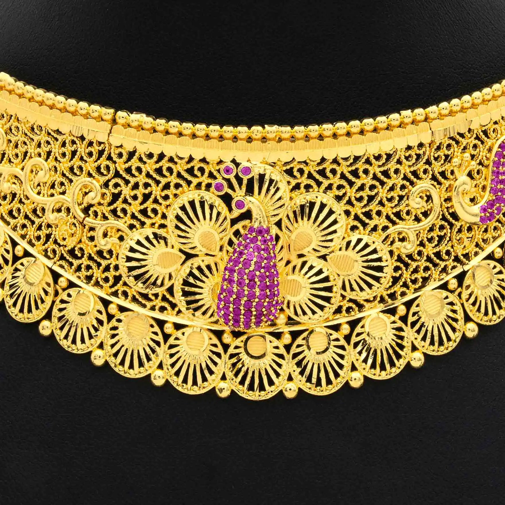 STONE NECKLACE LONG WITH GOLDEN STUD PSNS17R-0321, PSHST64R-081