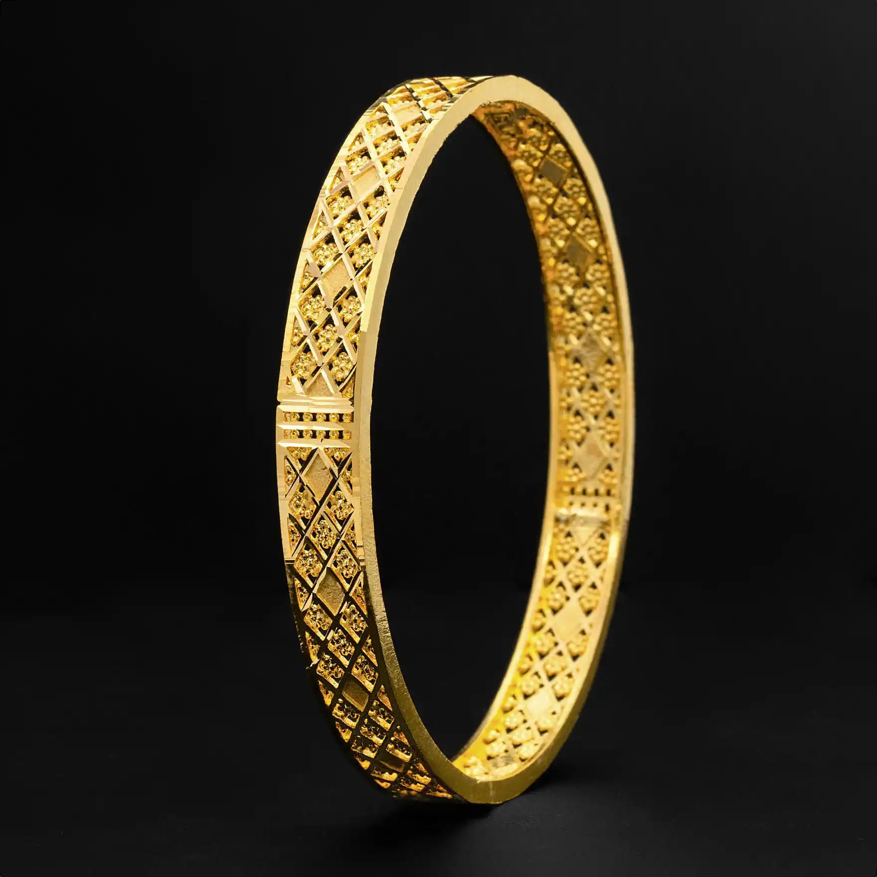 24ct Heavy Gold Layered Natalie Bangle PGB10-022