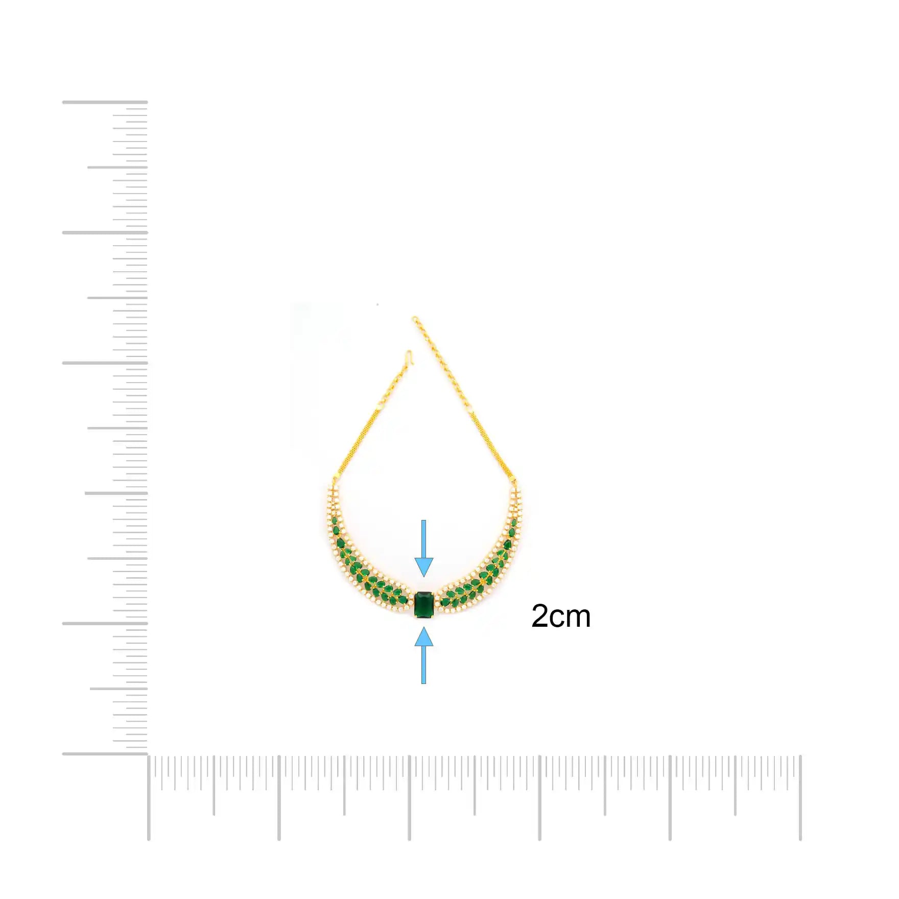 PREMIUM STONE NECKLACE WITH STUDS PMSNS41WG-0001, PMSST27WG-082