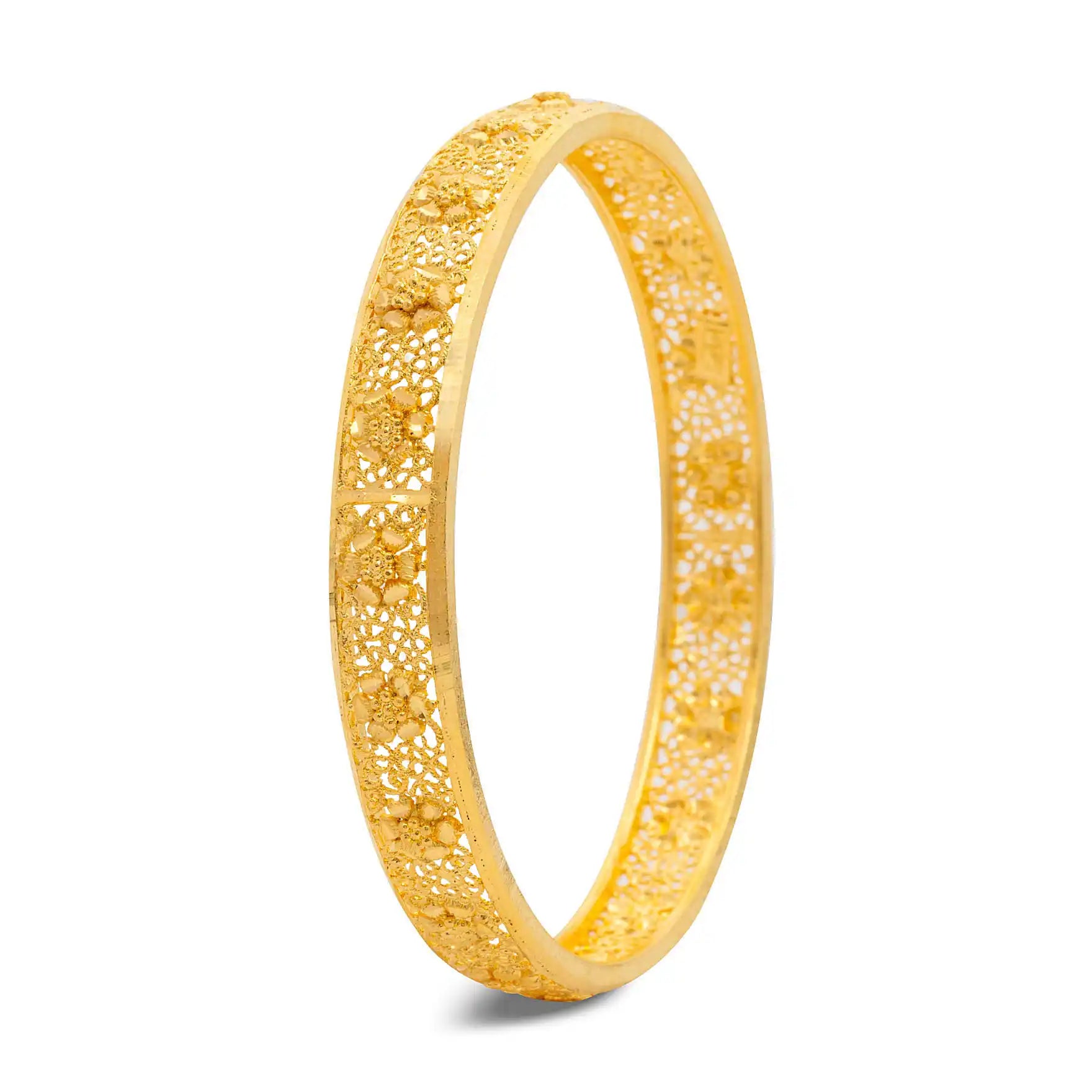 24ct Heavy Gold Layered Spanish Bangle PGB4-022