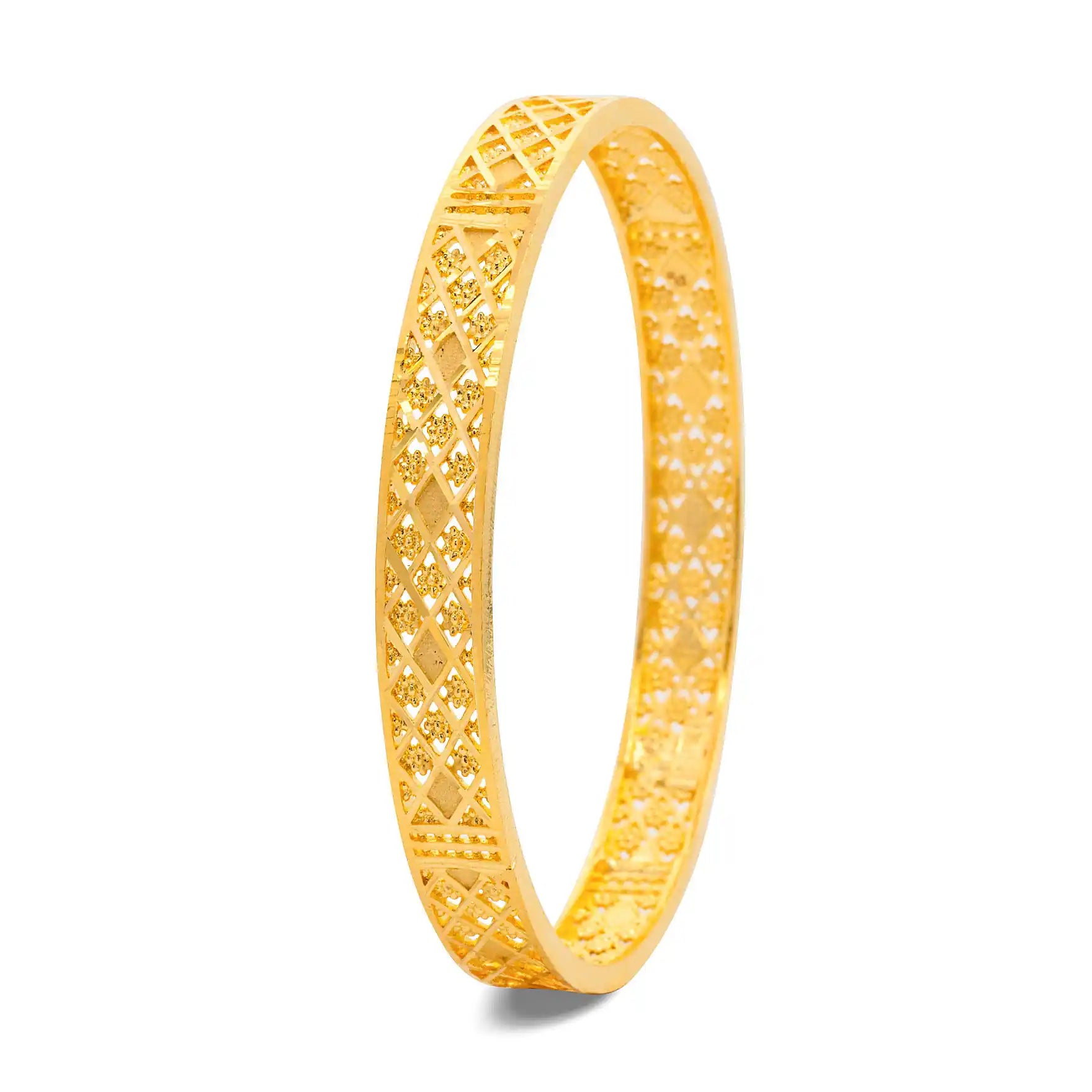 24ct Heavy Gold Layered Natalie Bangle PGB10-022
