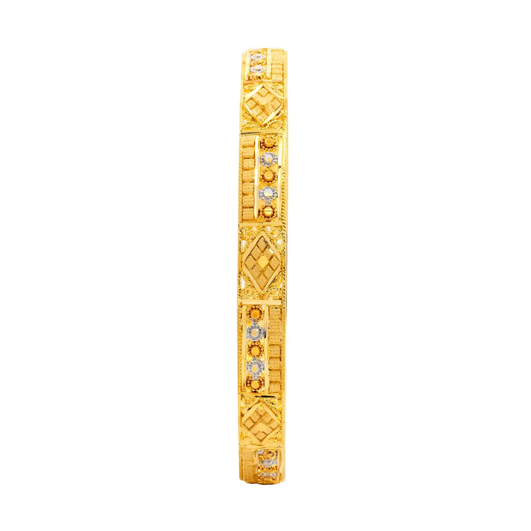 24ct Heavy Gold Layered Enamel Bangle PEB29-032