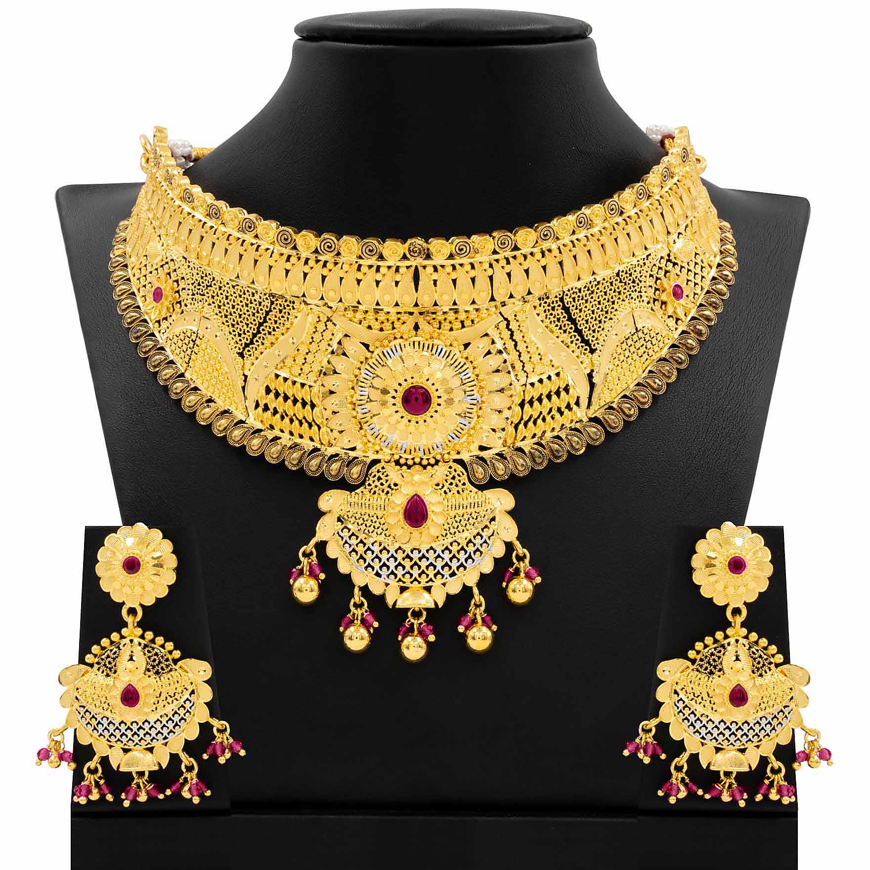 Enamel Stone Neckalce Short with stud PESNS19R-0421, PESHST66R-091