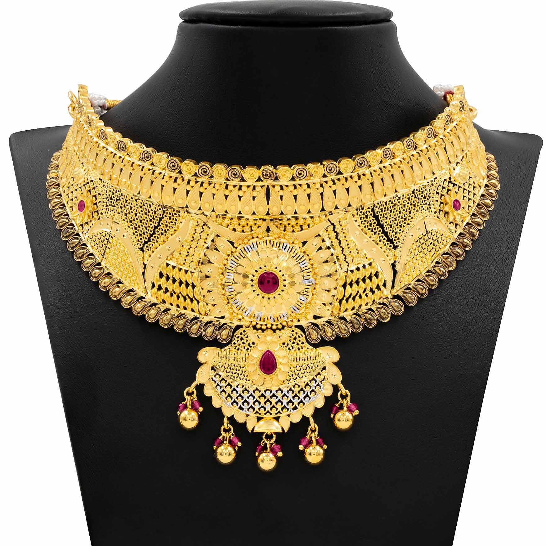 Enamel Stone Neckalce Short with stud PESNS19R-0421, PESHST66R-091