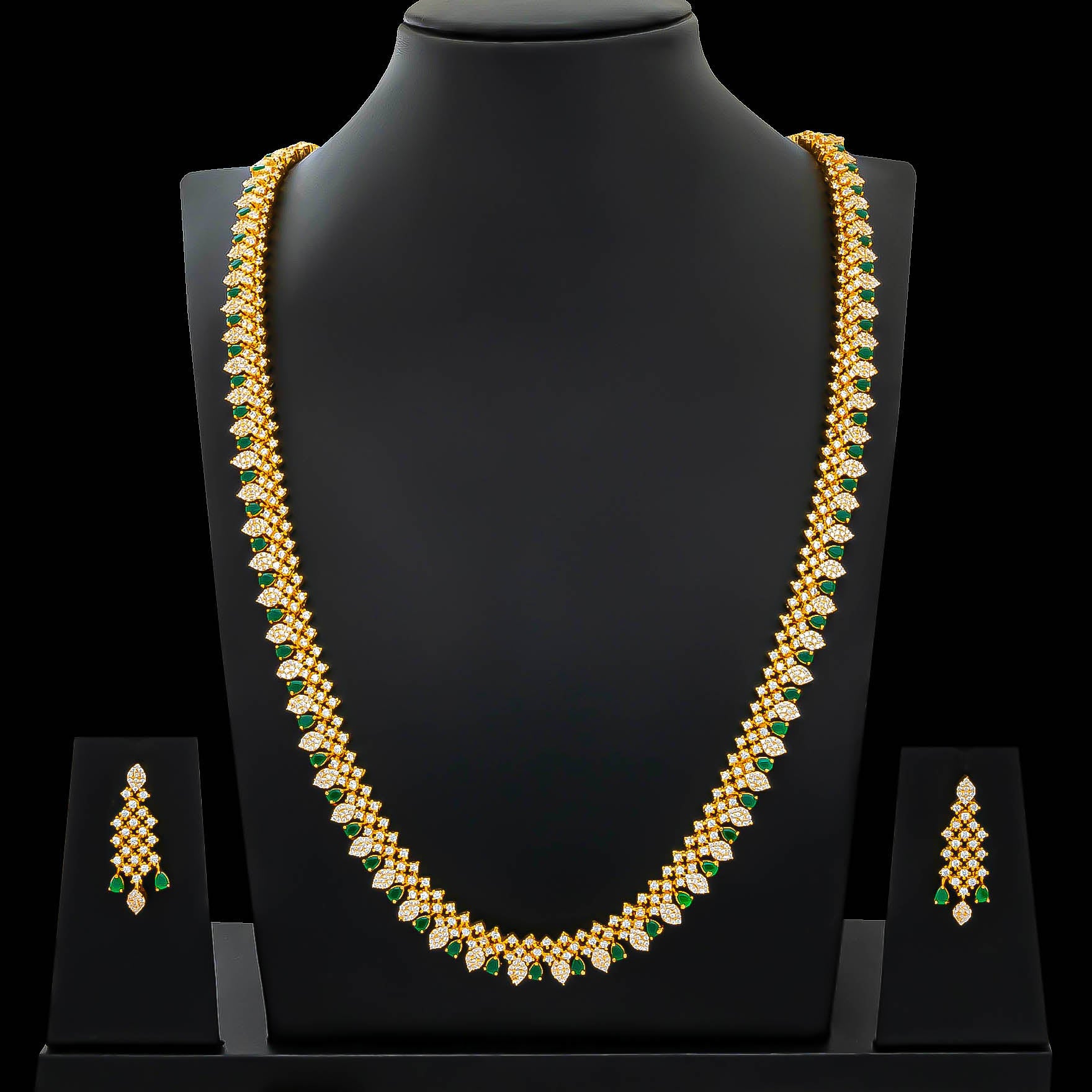 PREMIUM STONE NECKLACE WITH STUD PMSNL3WG-0041, PMSHST71WG-052